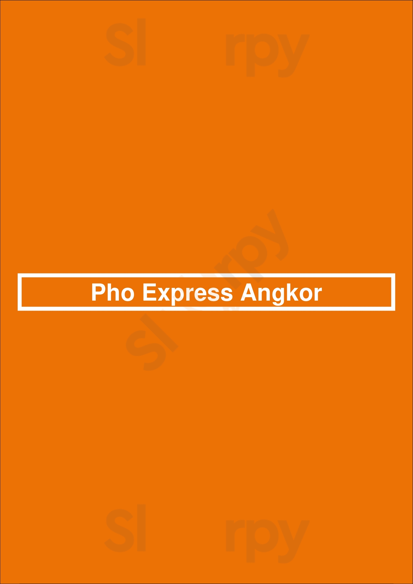 Pho Express Angkor New Westminster Menu - 1