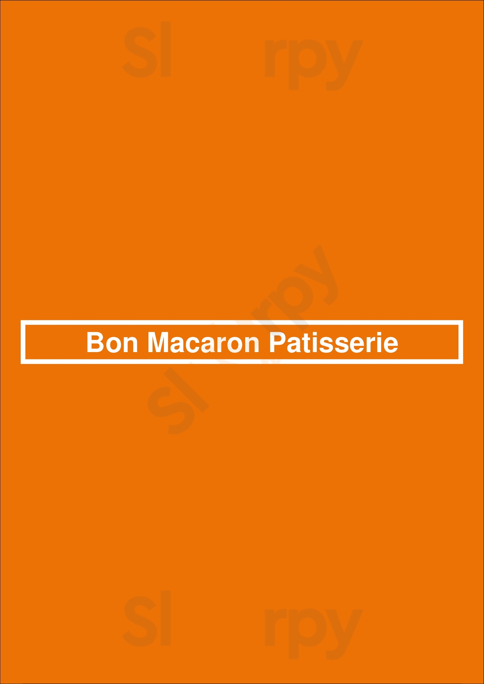 Bon Macaron Patisserie Vancouver Menu - 1