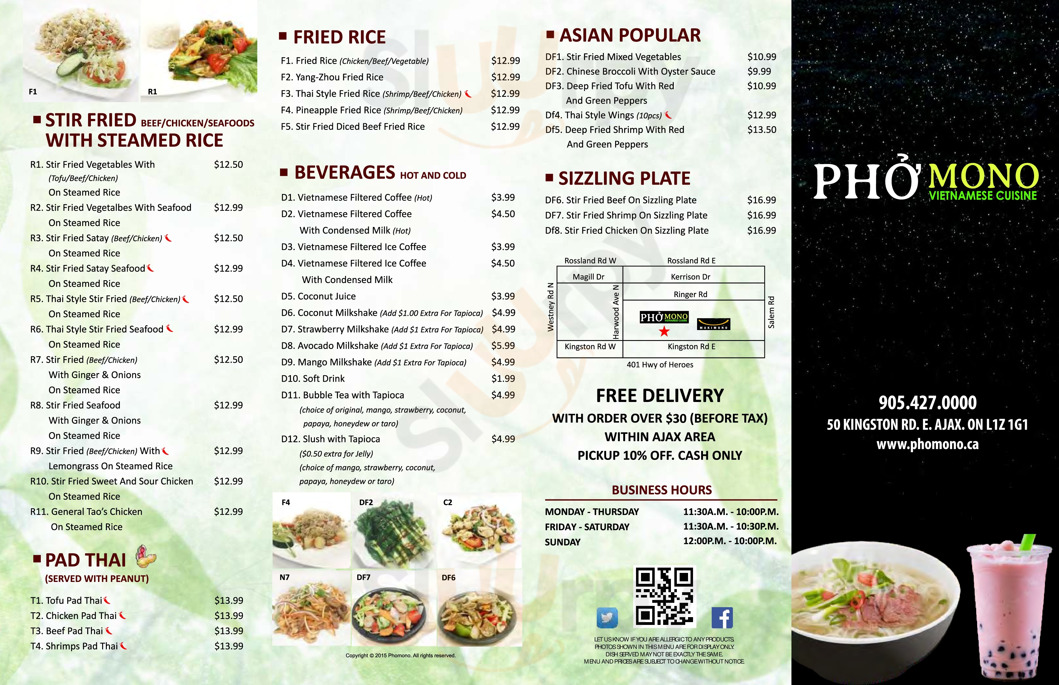 Pho Mono Vietnamese Cuisine Ajax Menu - 1