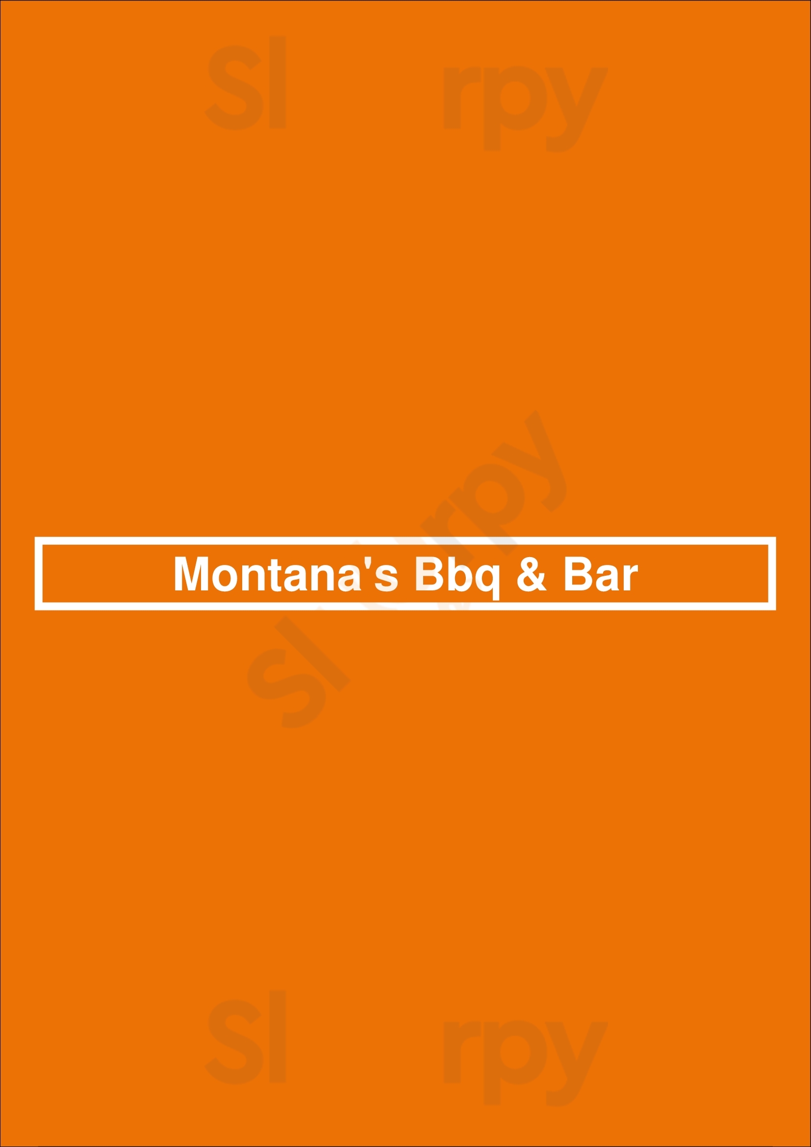 Montana's Kingston Menu - 1