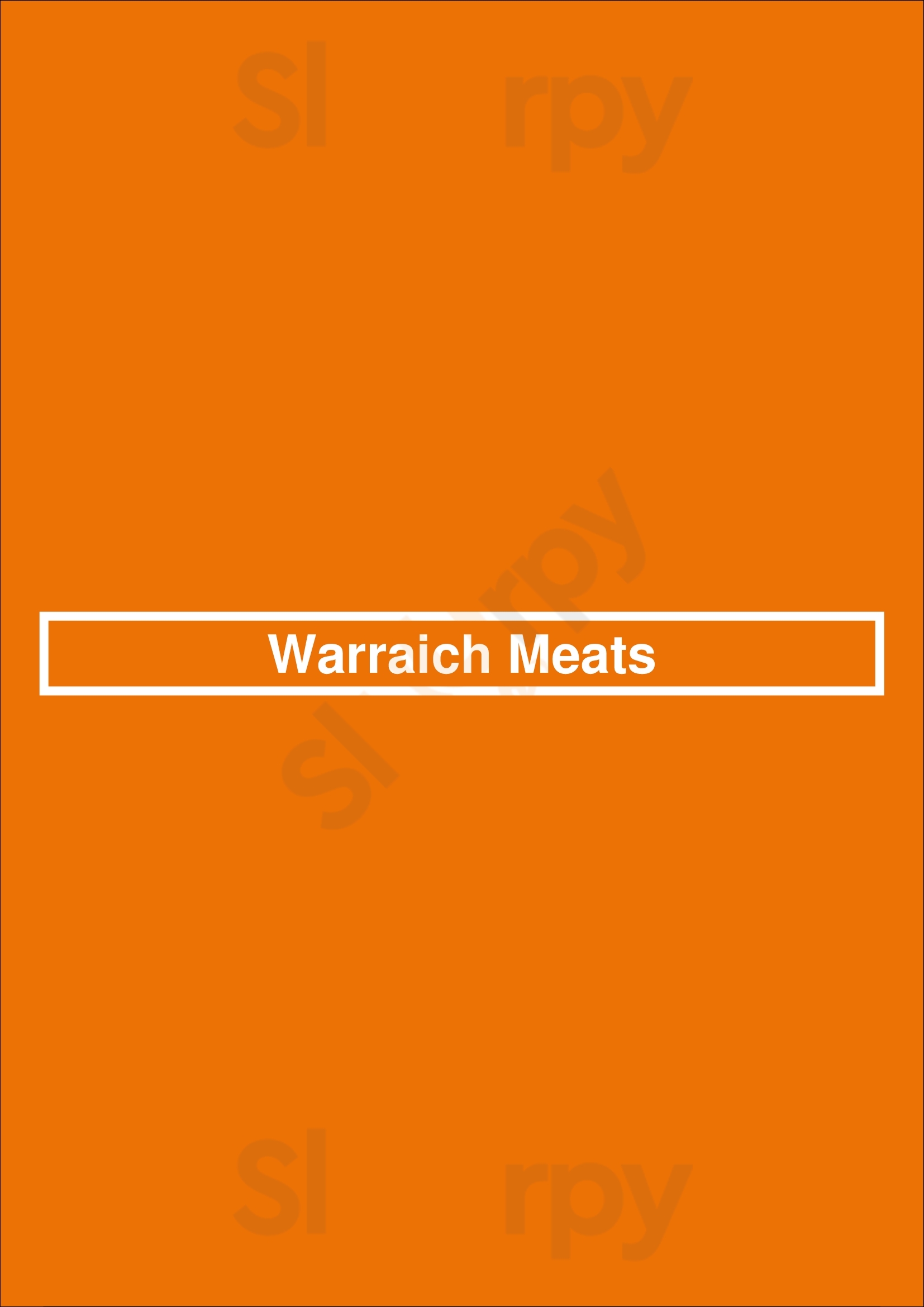Warraich Meats Markham Menu - 1