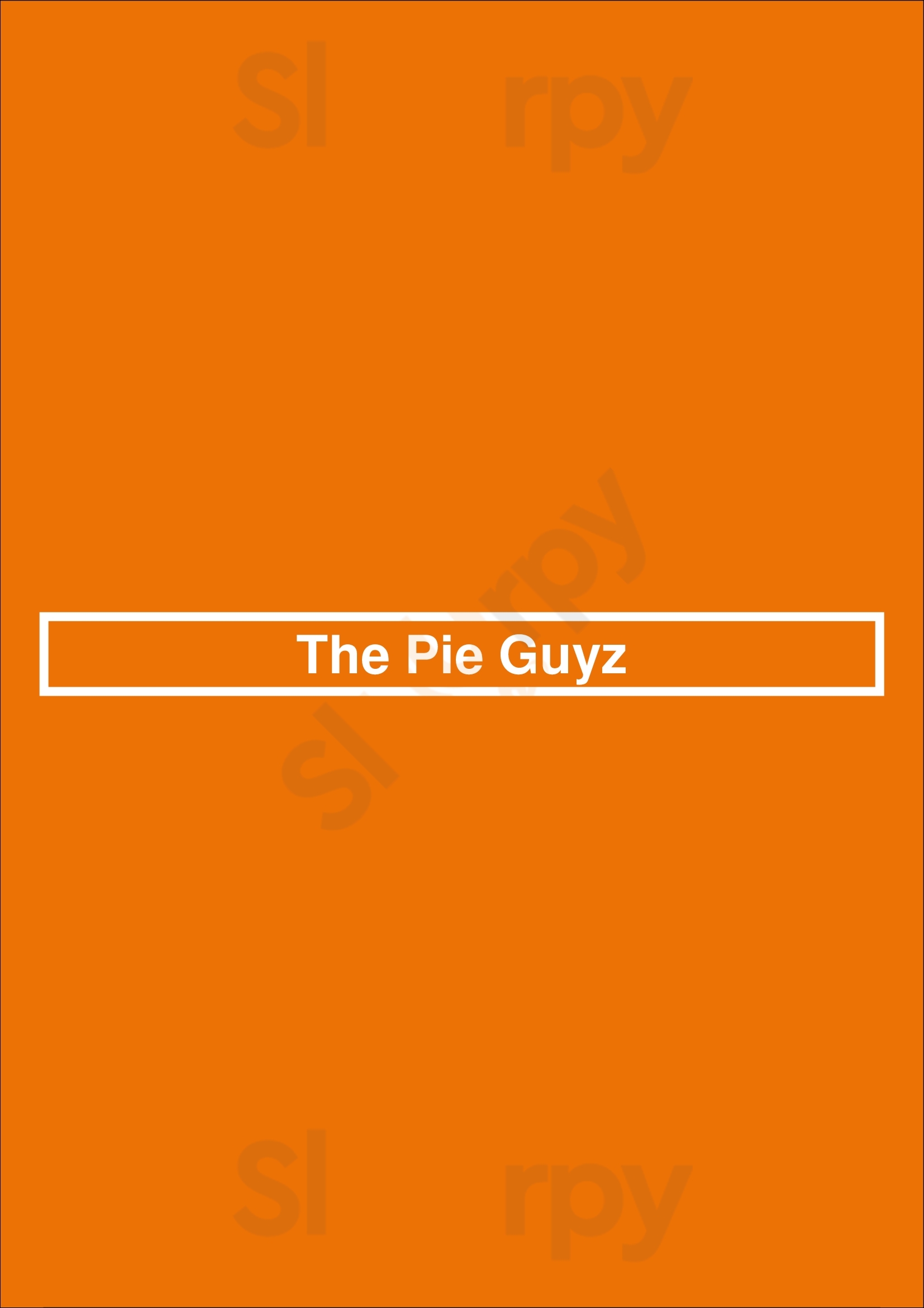 The Pie Guyz Brampton Menu - 1