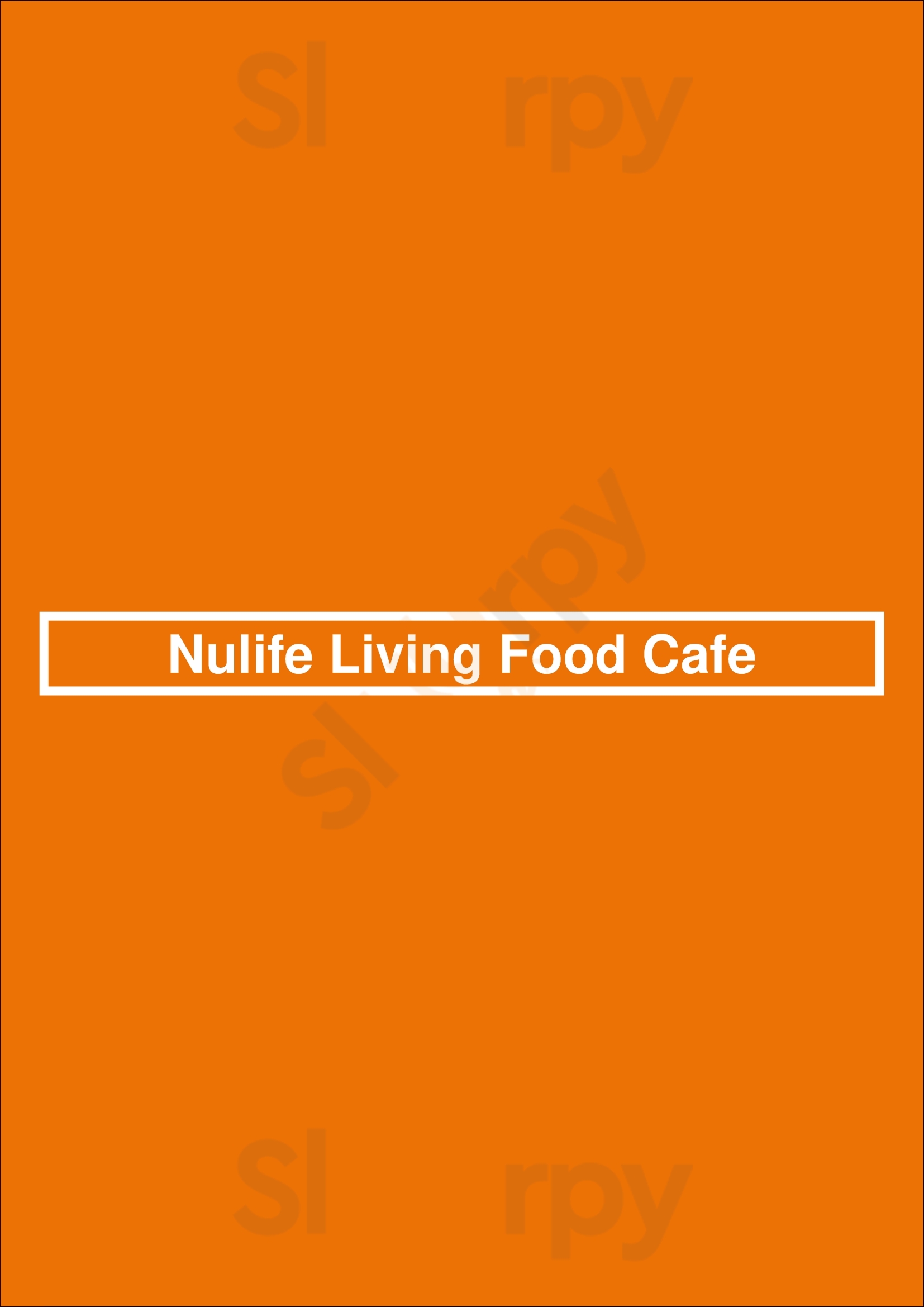 Nulife Living Food Cafe Coquitlam Menu - 1