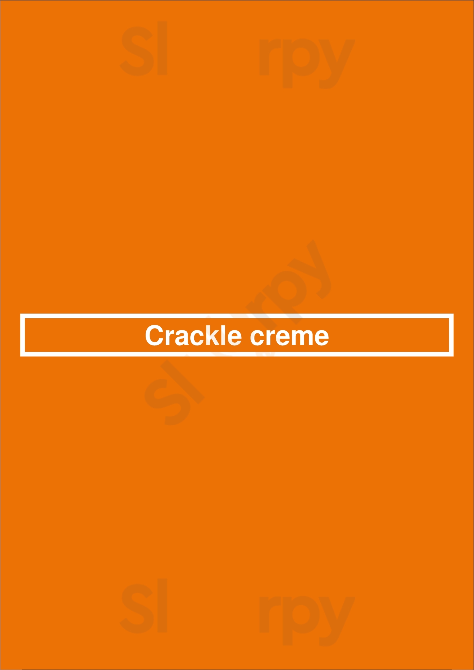 Crackle Creme Vancouver Menu - 1