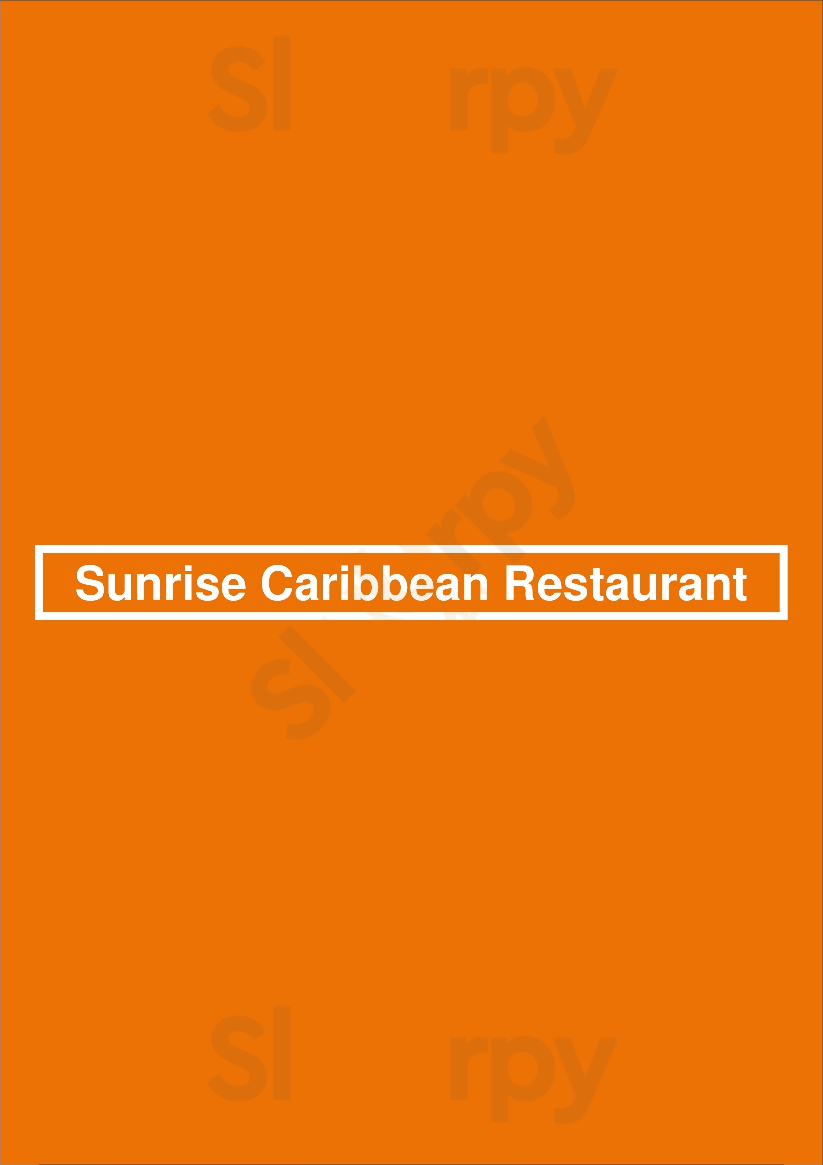 Sunrise Caribbean Restaurant Newmarket Menu - 1