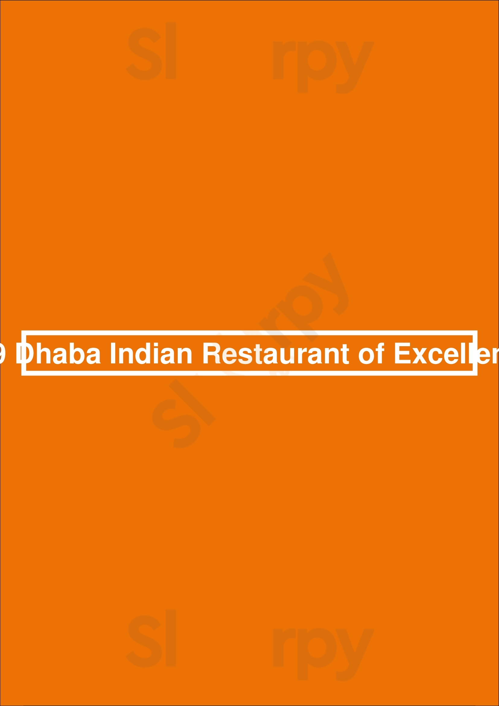 309 Dhaba Indian Restaurant Of Excellence Toronto Menu - 1