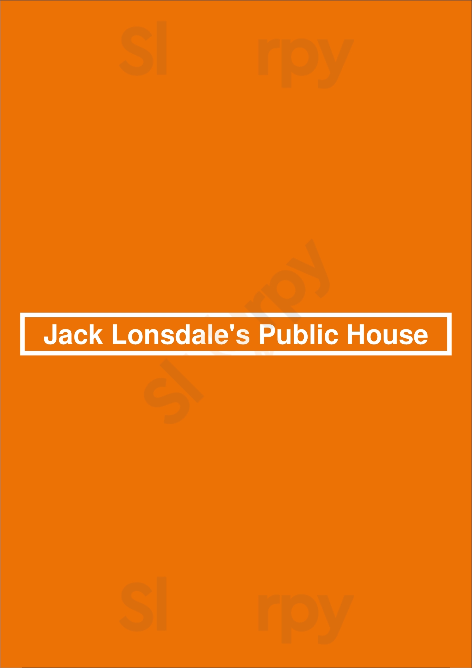 Jack Lonsdale's Public House North Vancouver Menu - 1
