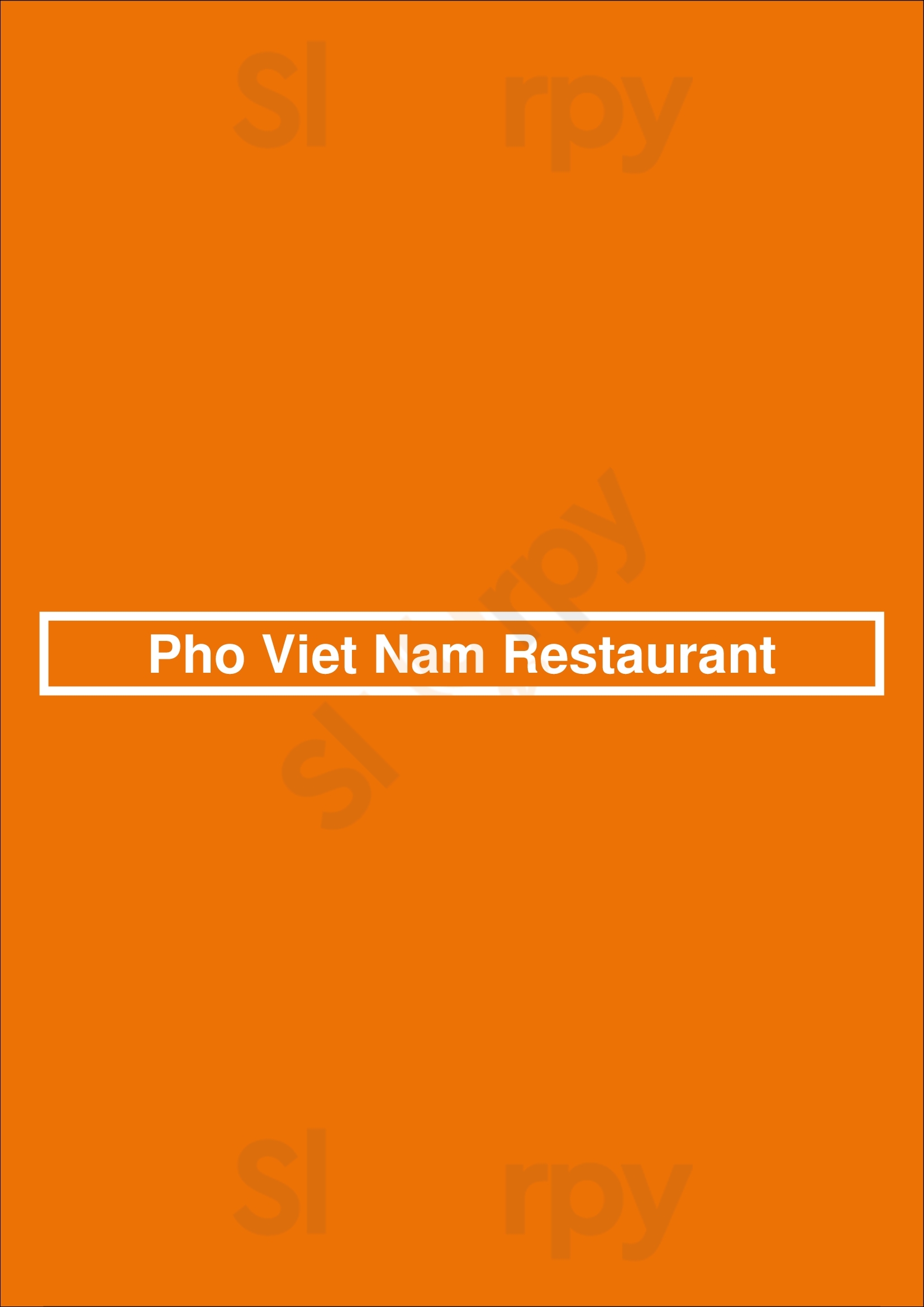 Pho Viet Nam Restaurant Brampton Menu - 1