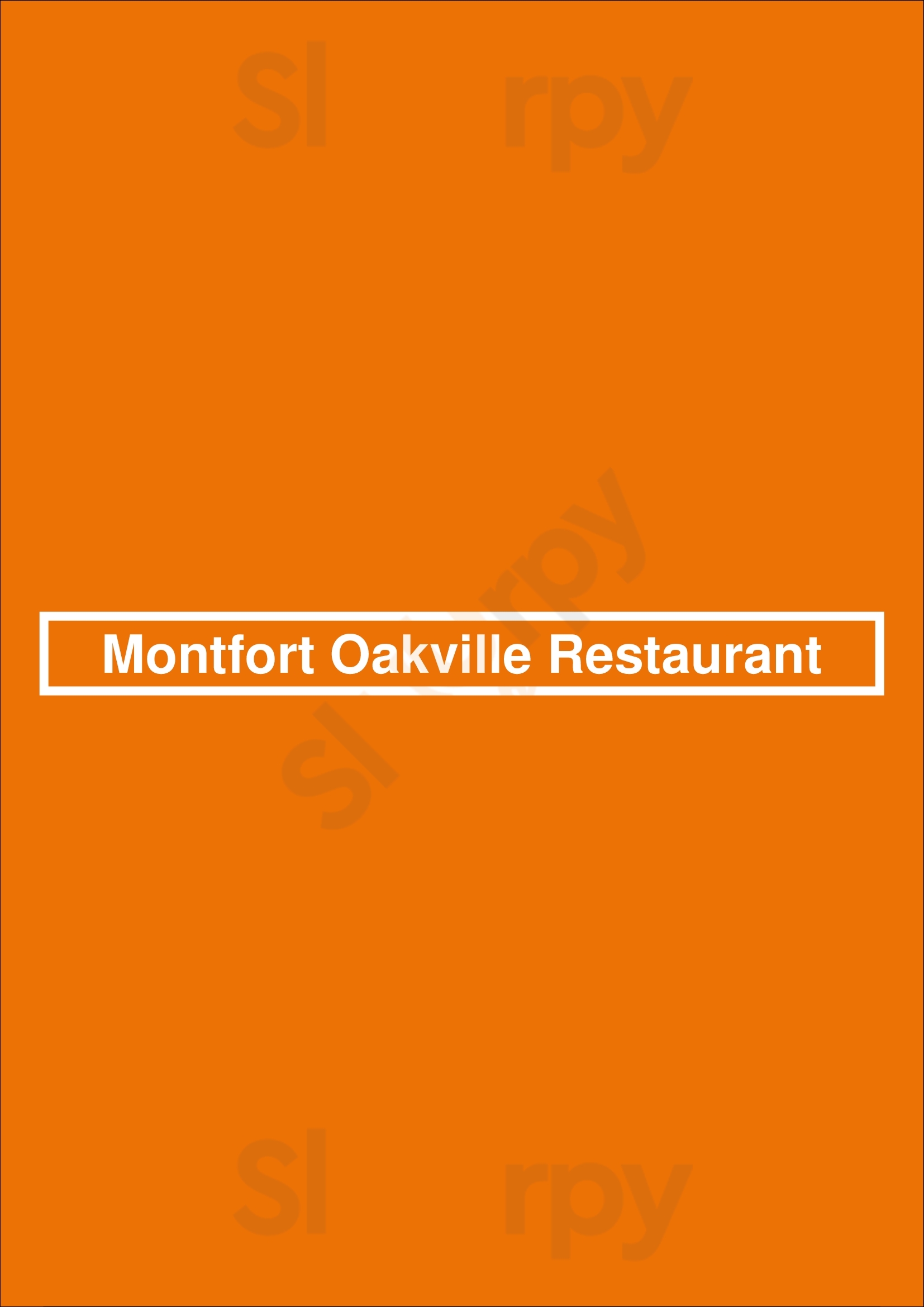 Montfort Oakville Restaurant Oakville Menu - 1