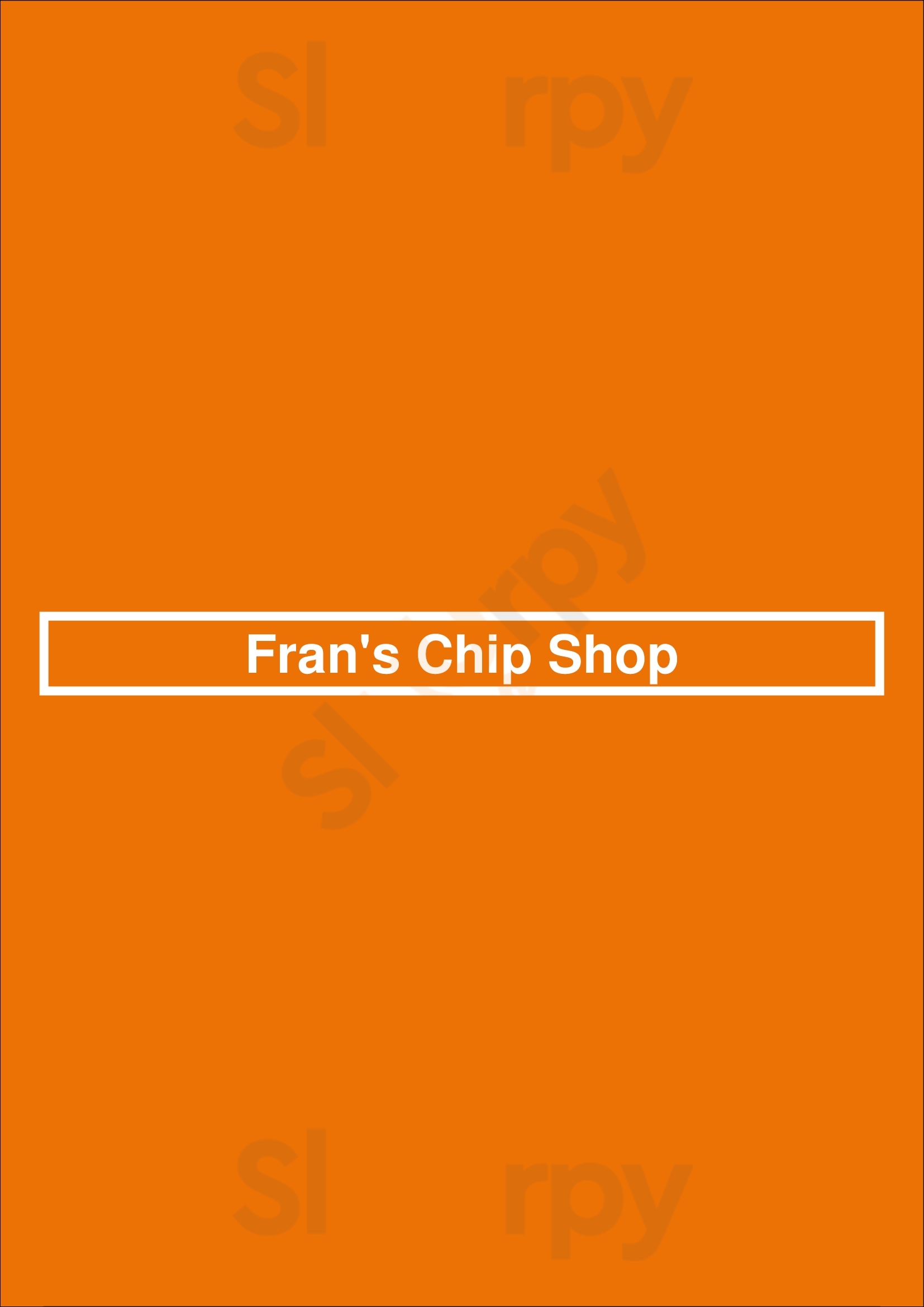 Fran's Chip Shop Kingston Menu - 1