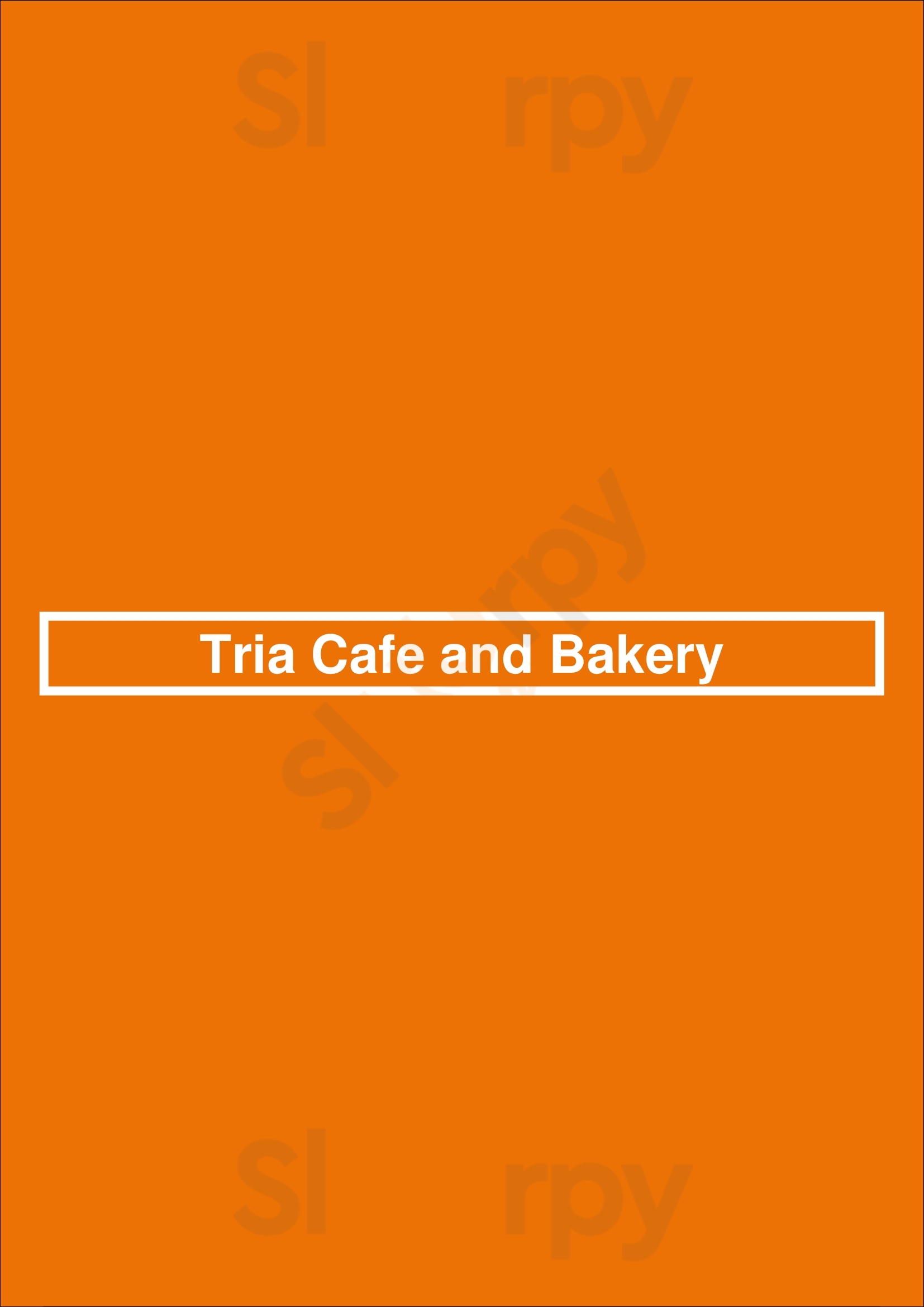 Tria Cafe And Bakery Oakville Menu - 1