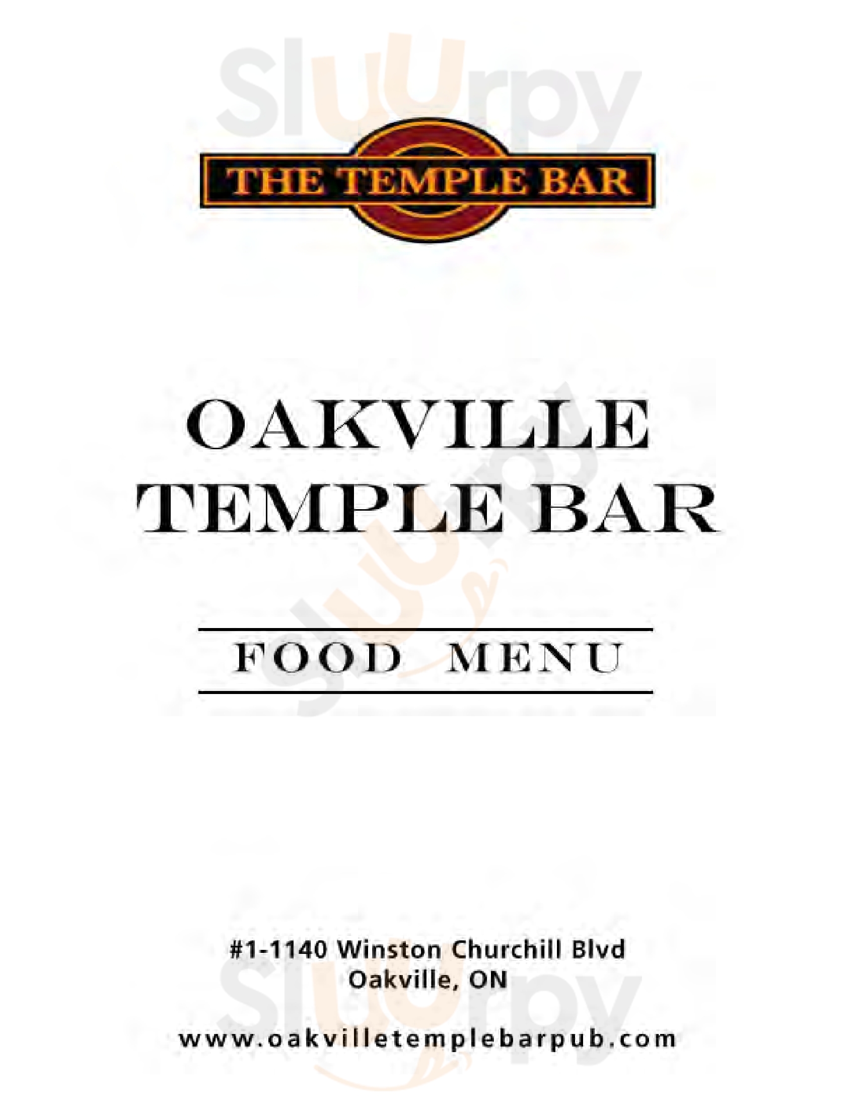 Oakville Temple Bar Oakville Menu - 1