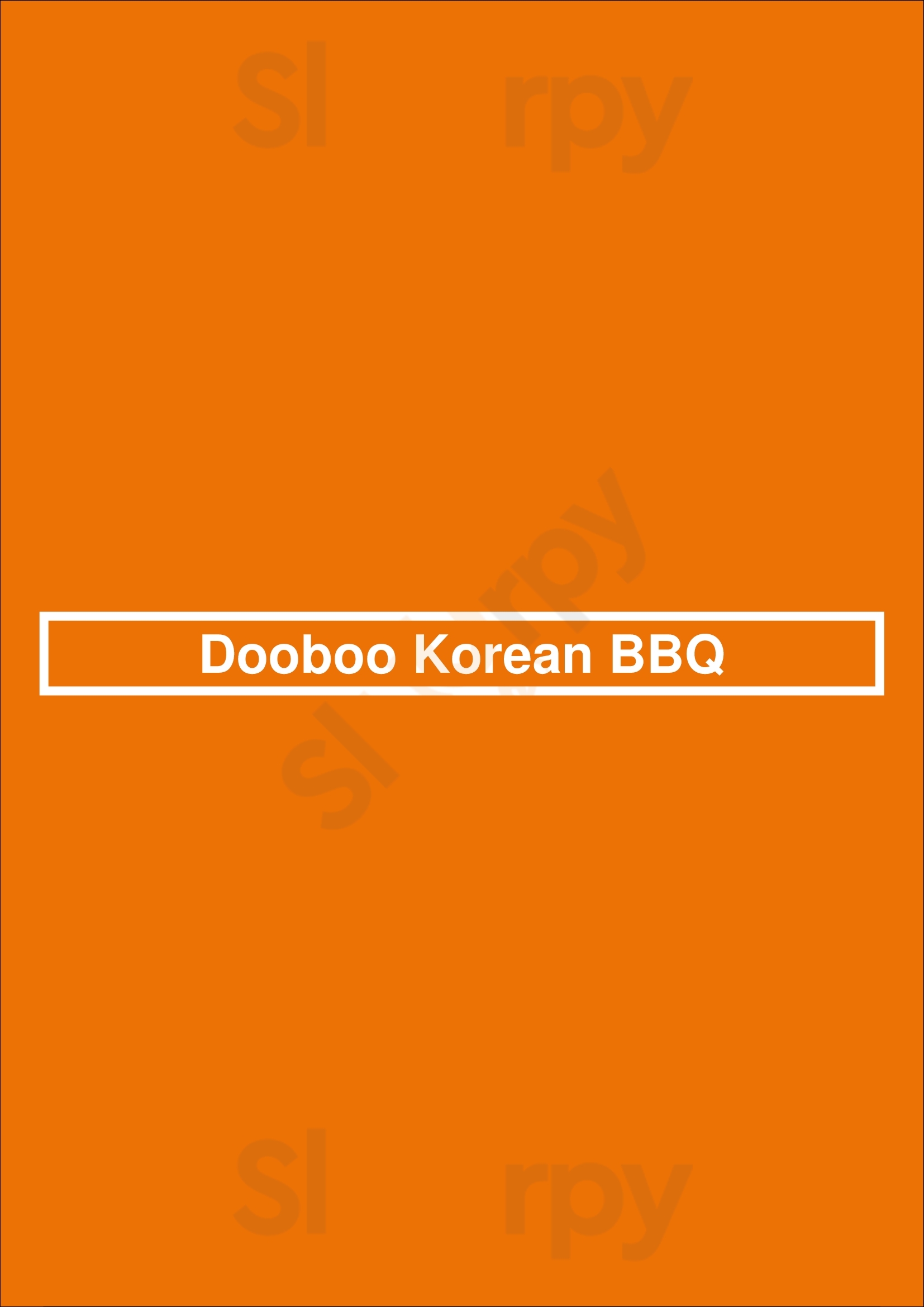 Dooboo Korean Bbq Burnaby Menu - 1