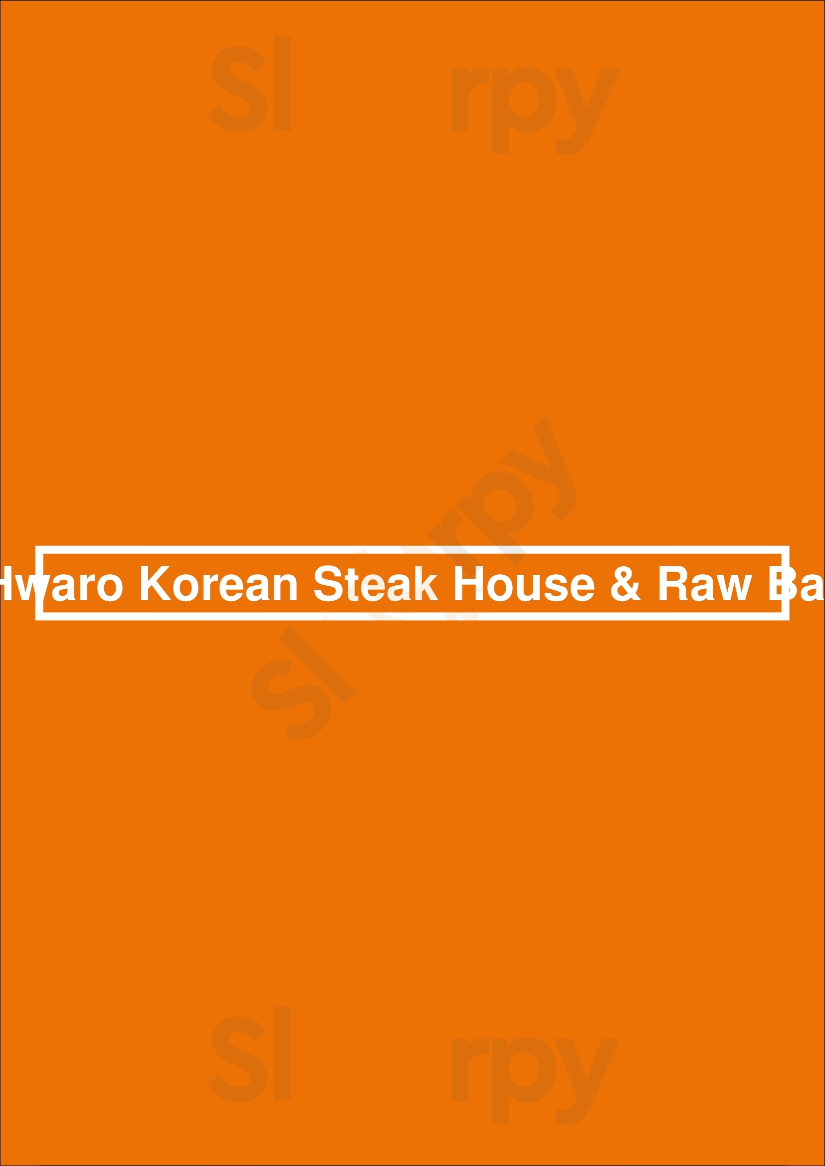 Hwaro Korean Steak House & Raw Bar Coquitlam Menu - 1