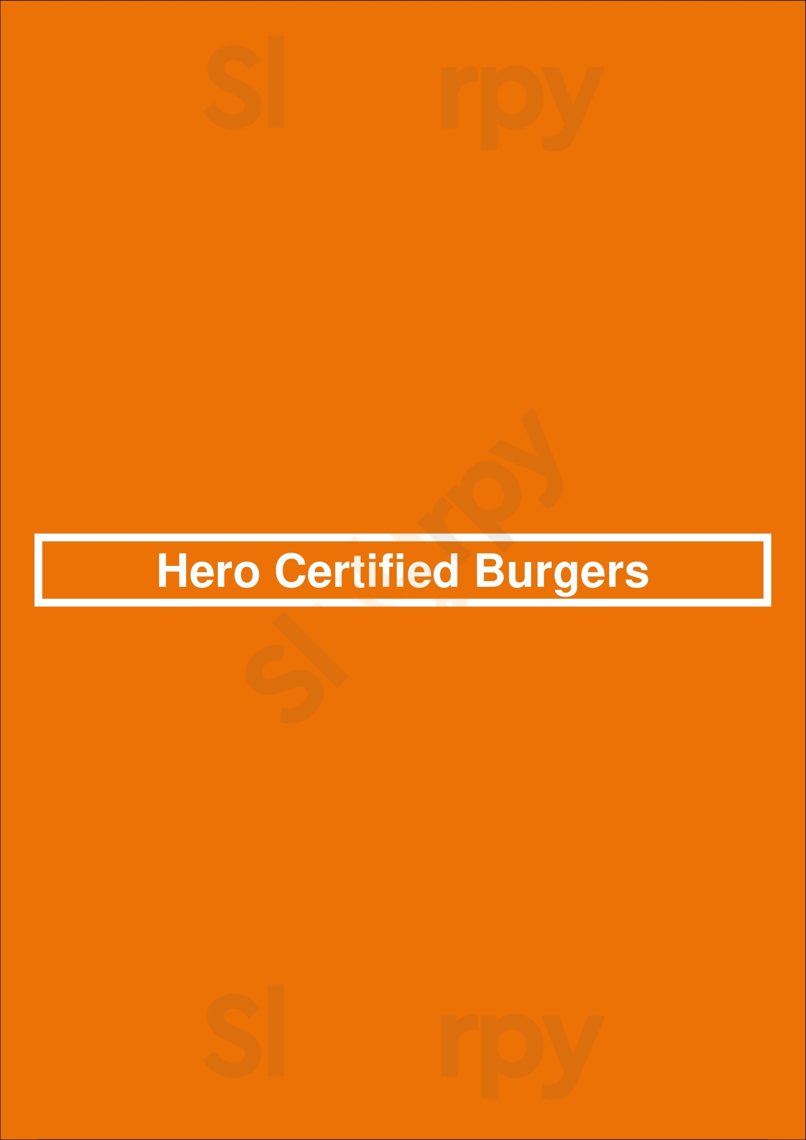 Hero Certified Burgers Mississauga Menu - 1
