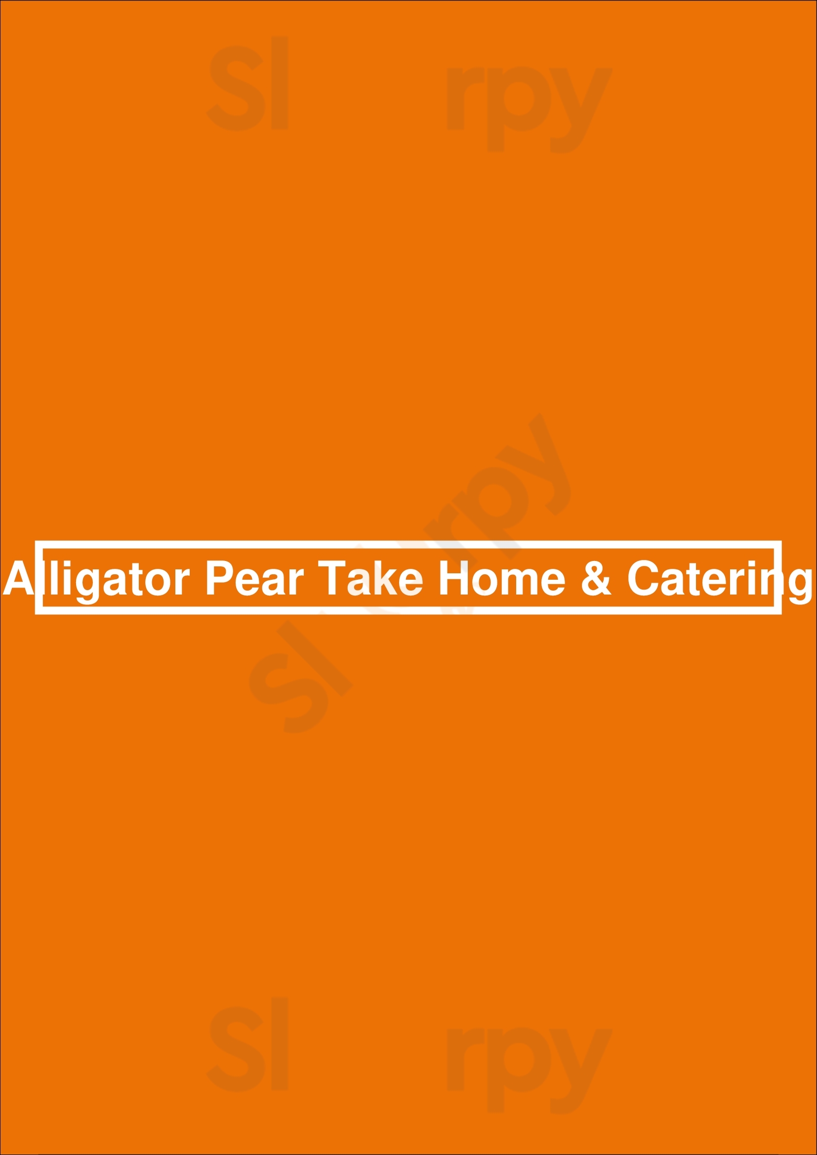 Alligator Pear Take Home & Catering St. Catharines Menu - 1