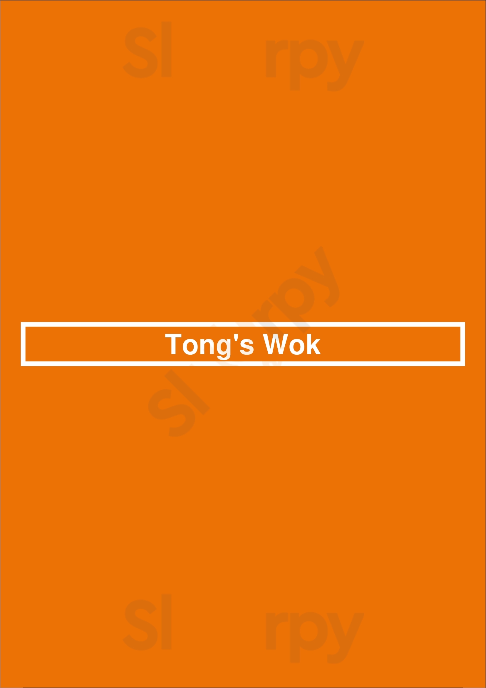 Tong's Wok Saskatoon Menu - 1