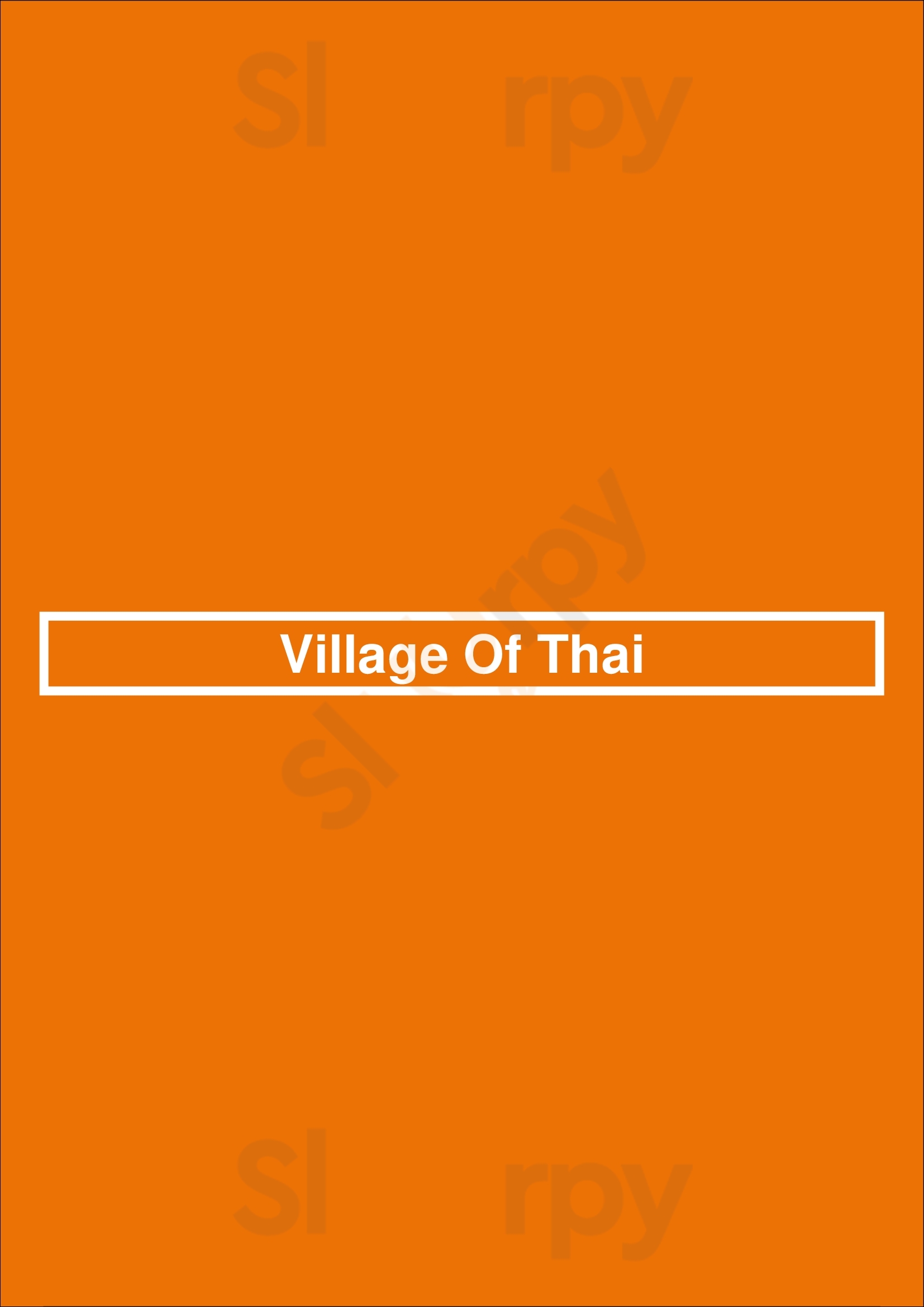 Village Of Thai Peterborough Menu - 1
