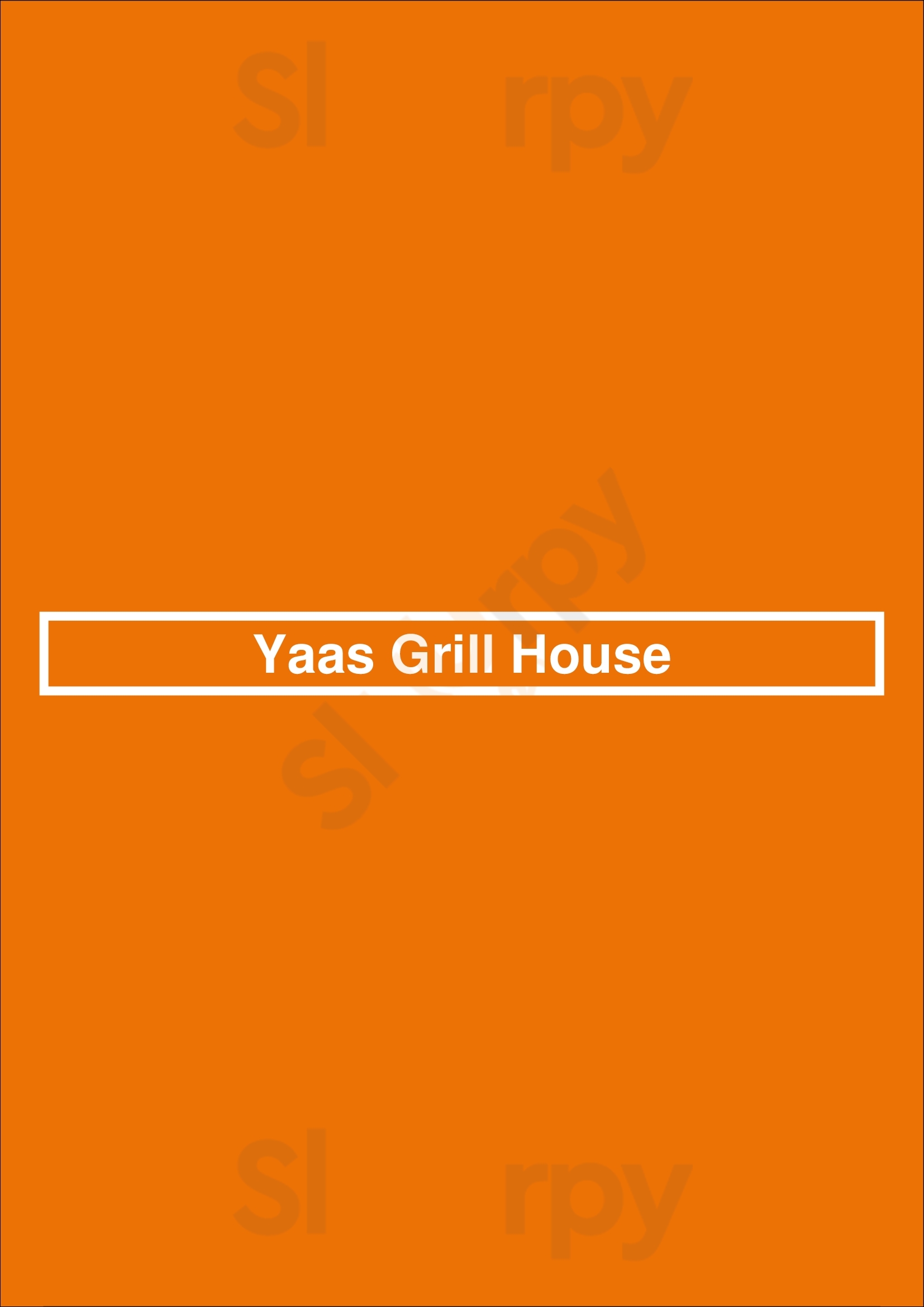 Yaas Grill House North Vancouver Menu - 1