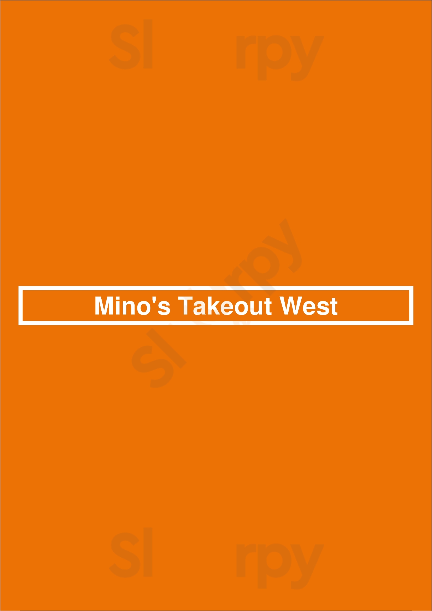 Mino's Takeout West Kingston Menu - 1