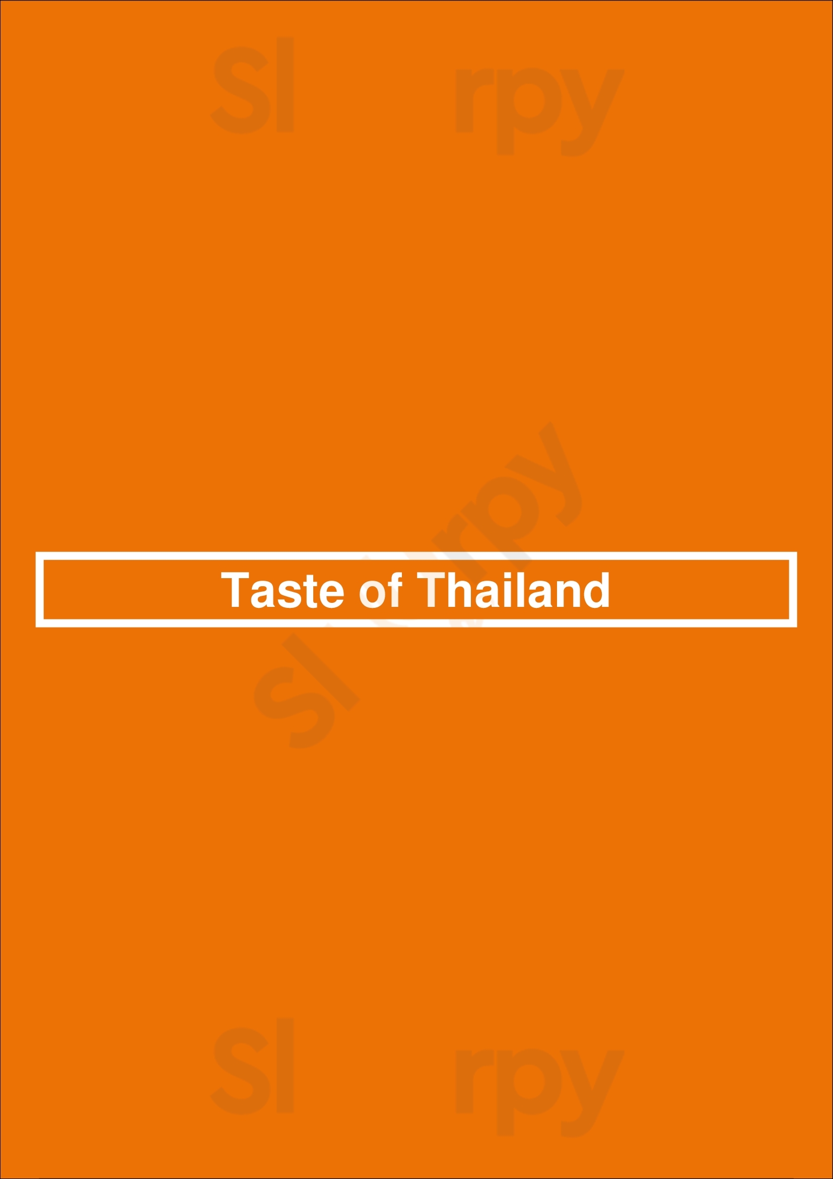 Taste Of Thailand Calgary Menu - 1