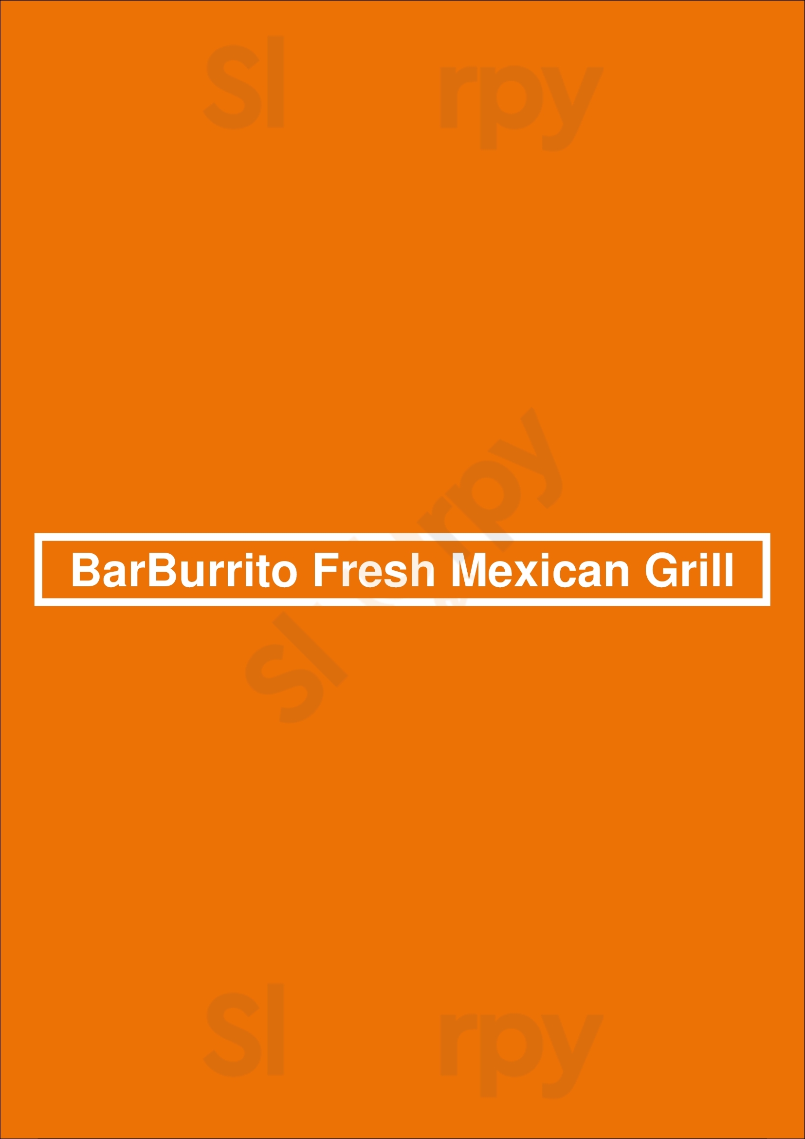 Barburrito Fresh Mexican Grill Guelph Menu - 1