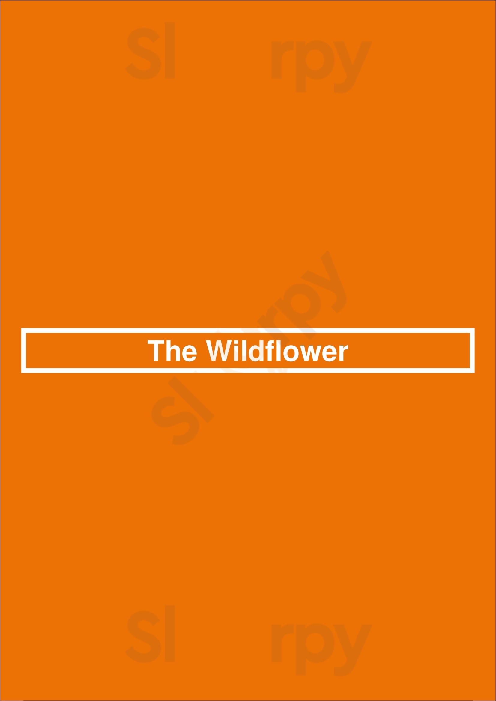 The Wildflower Whistler Menu - 1