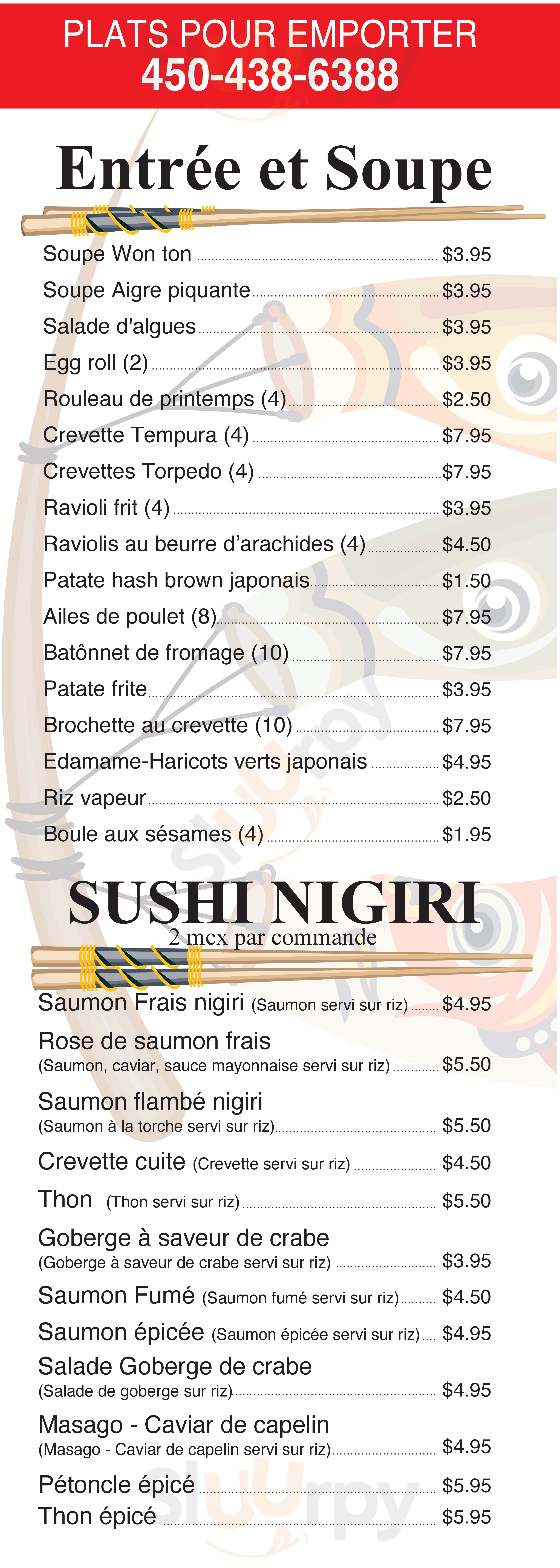 Restaurant Sushi Hoshi Saint Jerome Menu - 1