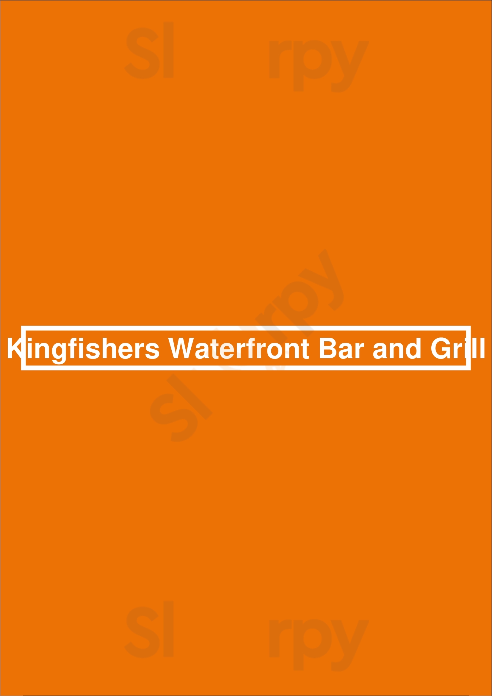 Kingfishers Waterfront Bar And Grill Maple Ridge Menu - 1