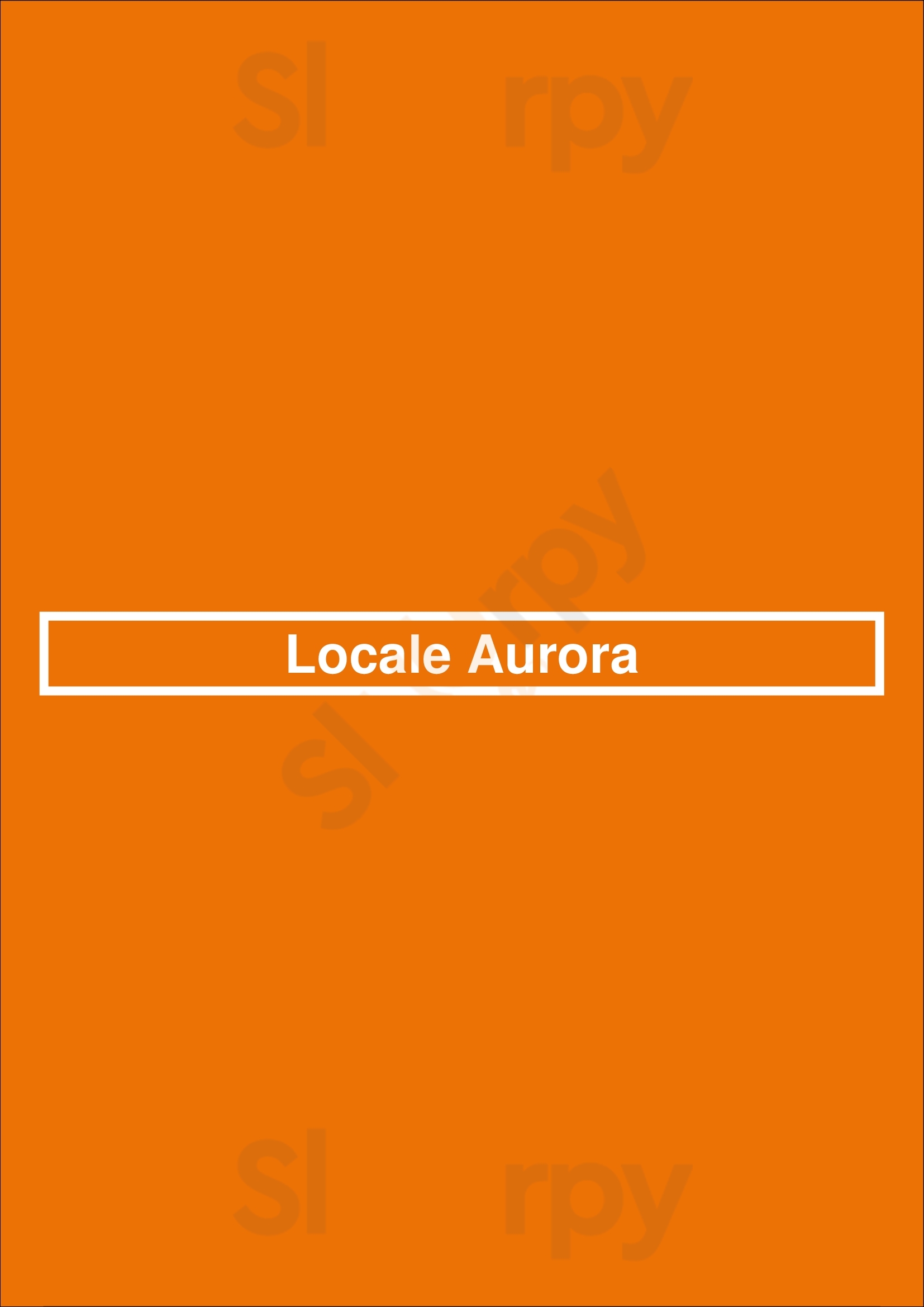Locale Aurora Aurora Menu - 1