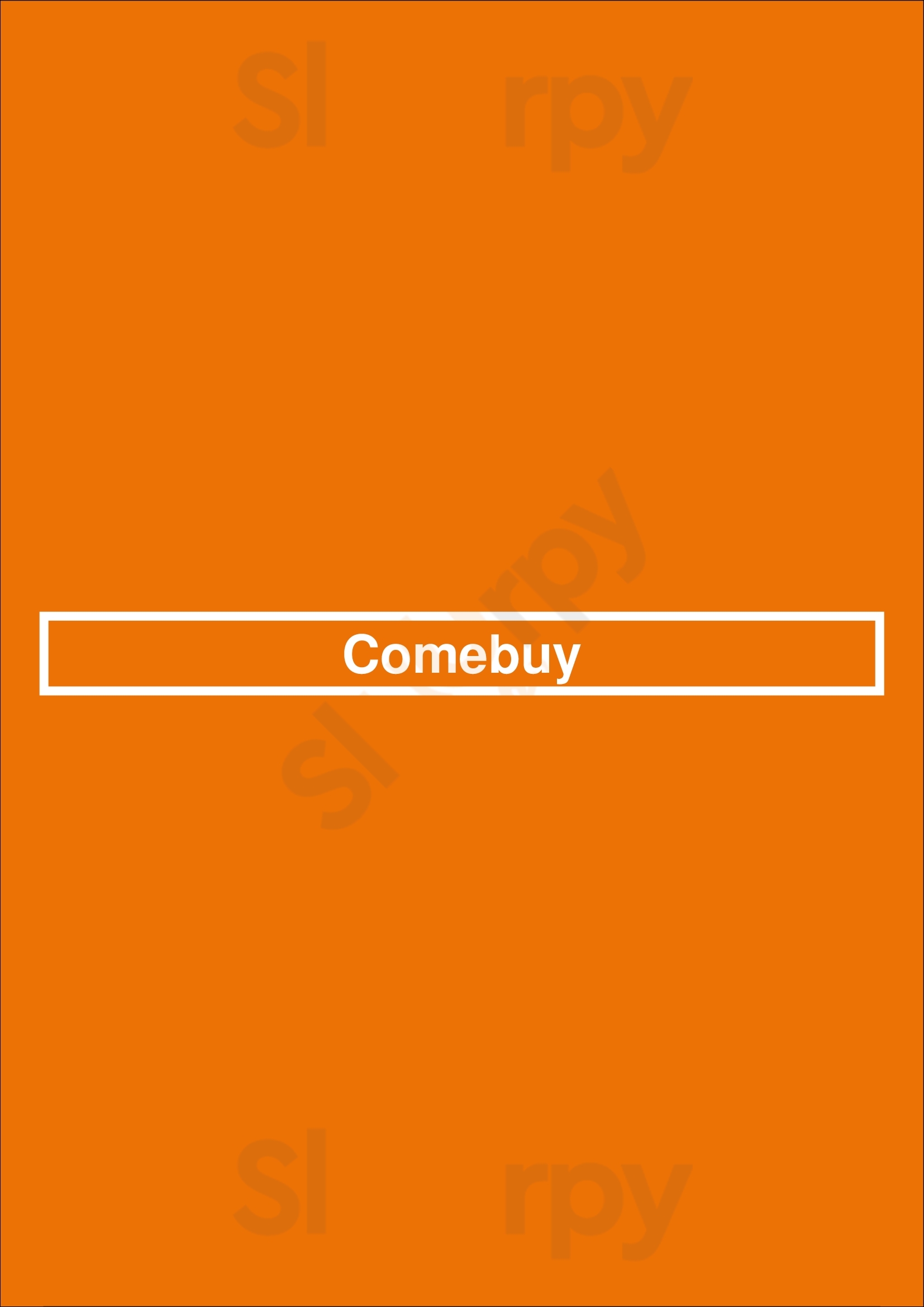 Comebuy Burnaby Menu - 1