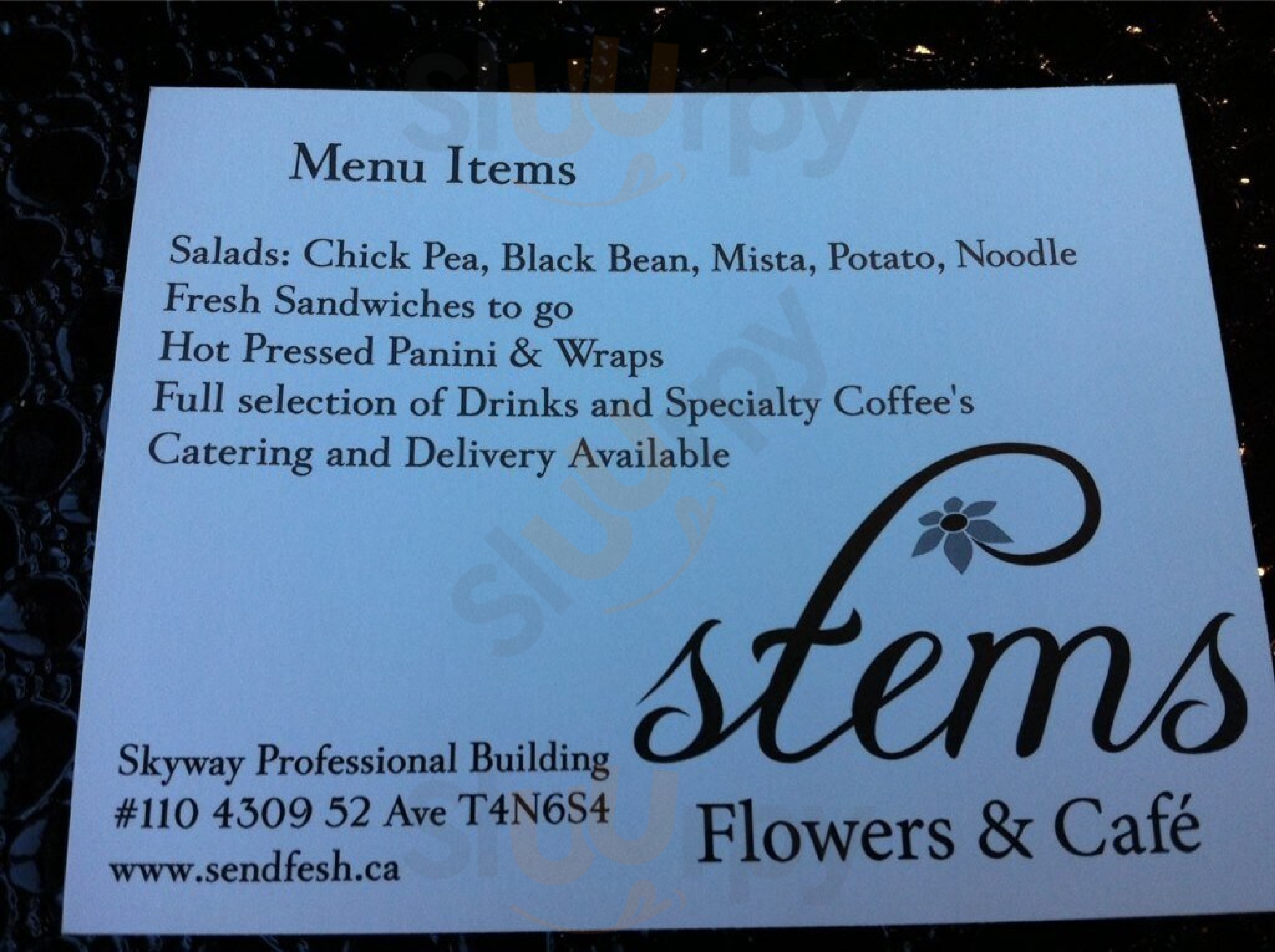 Stems Flowers And Cafe Red Deer Menu - 1