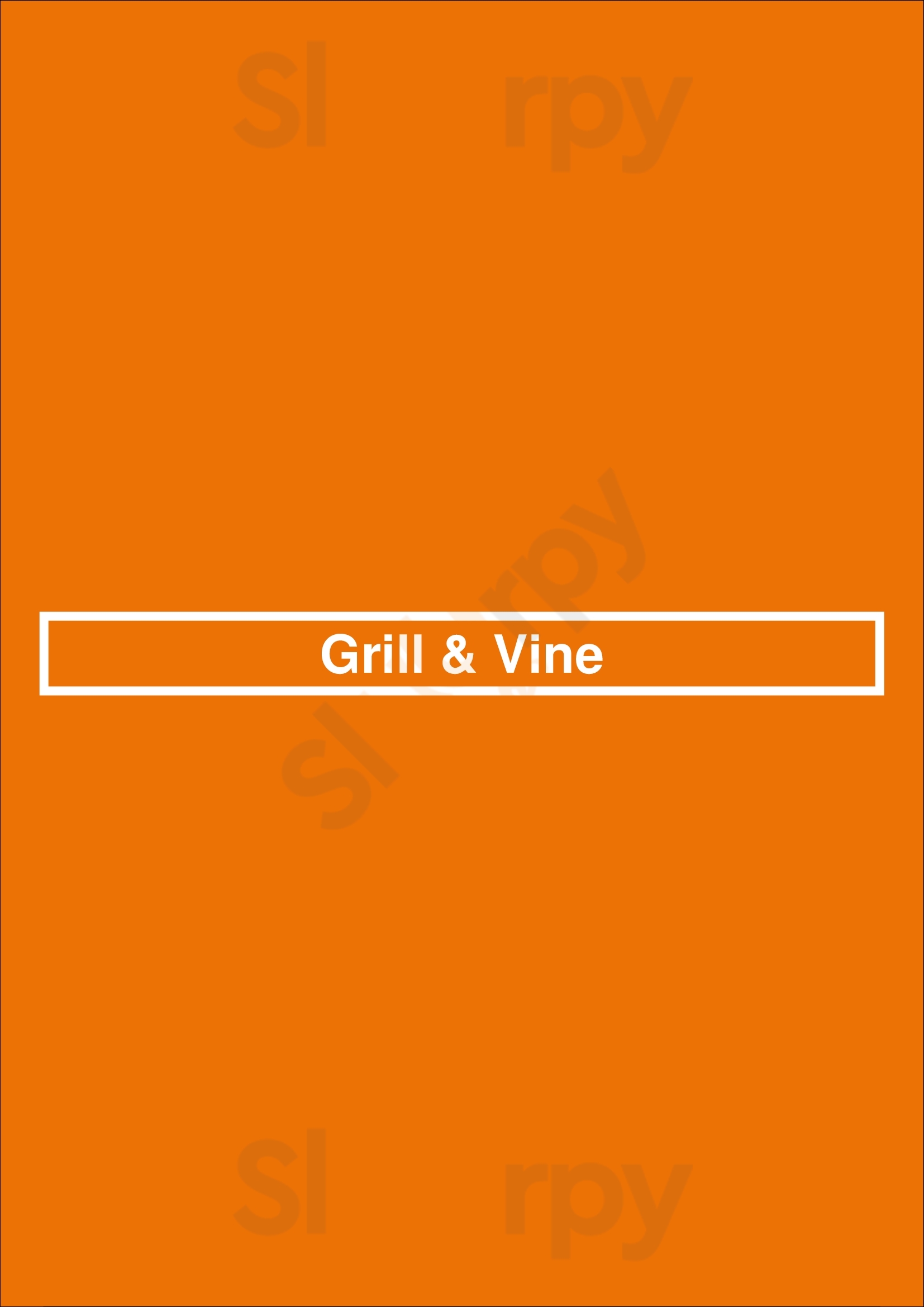 Grill & Vine Whistler Menu - 1