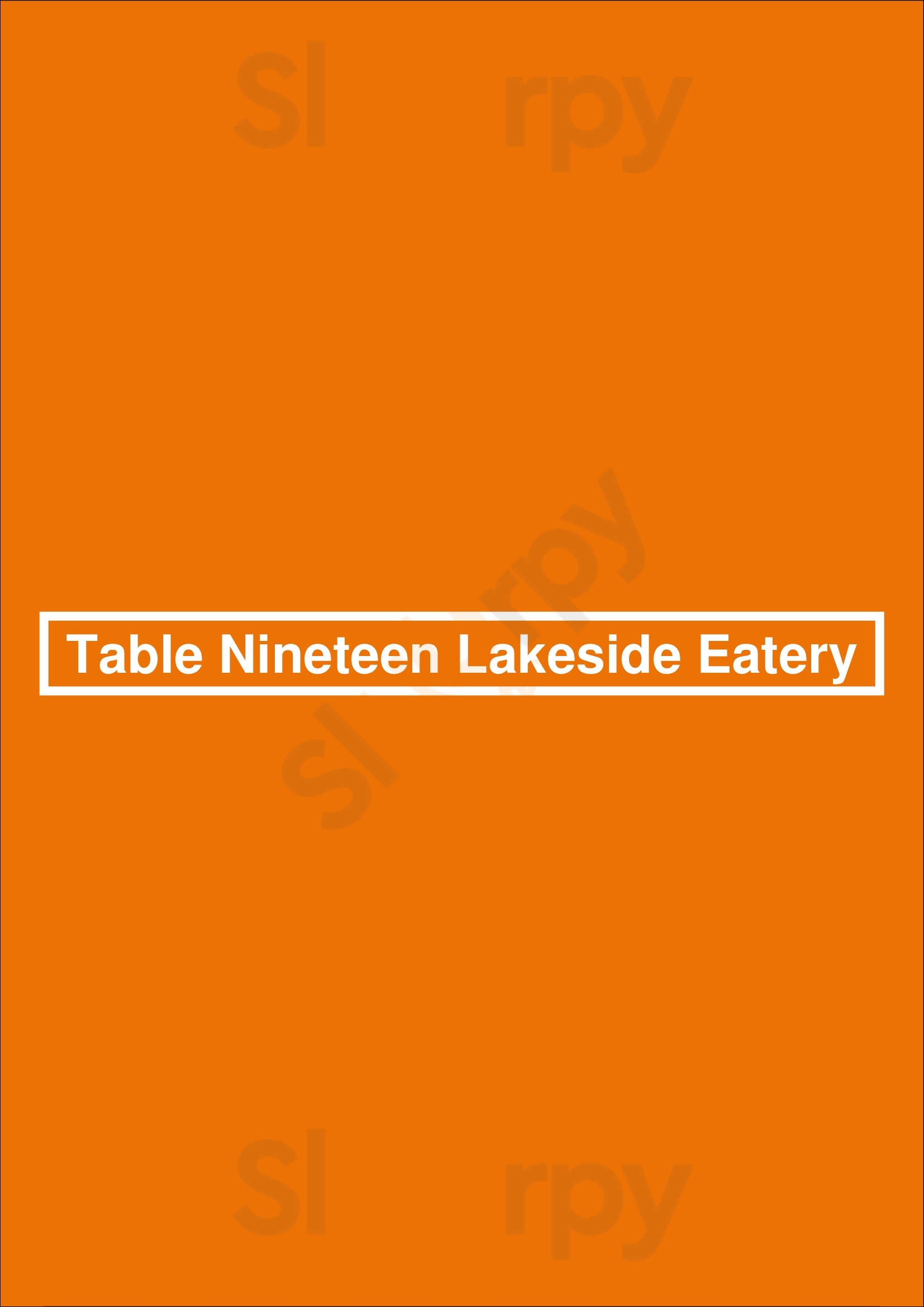 Table Nineteen Whistler Whistler Menu - 1