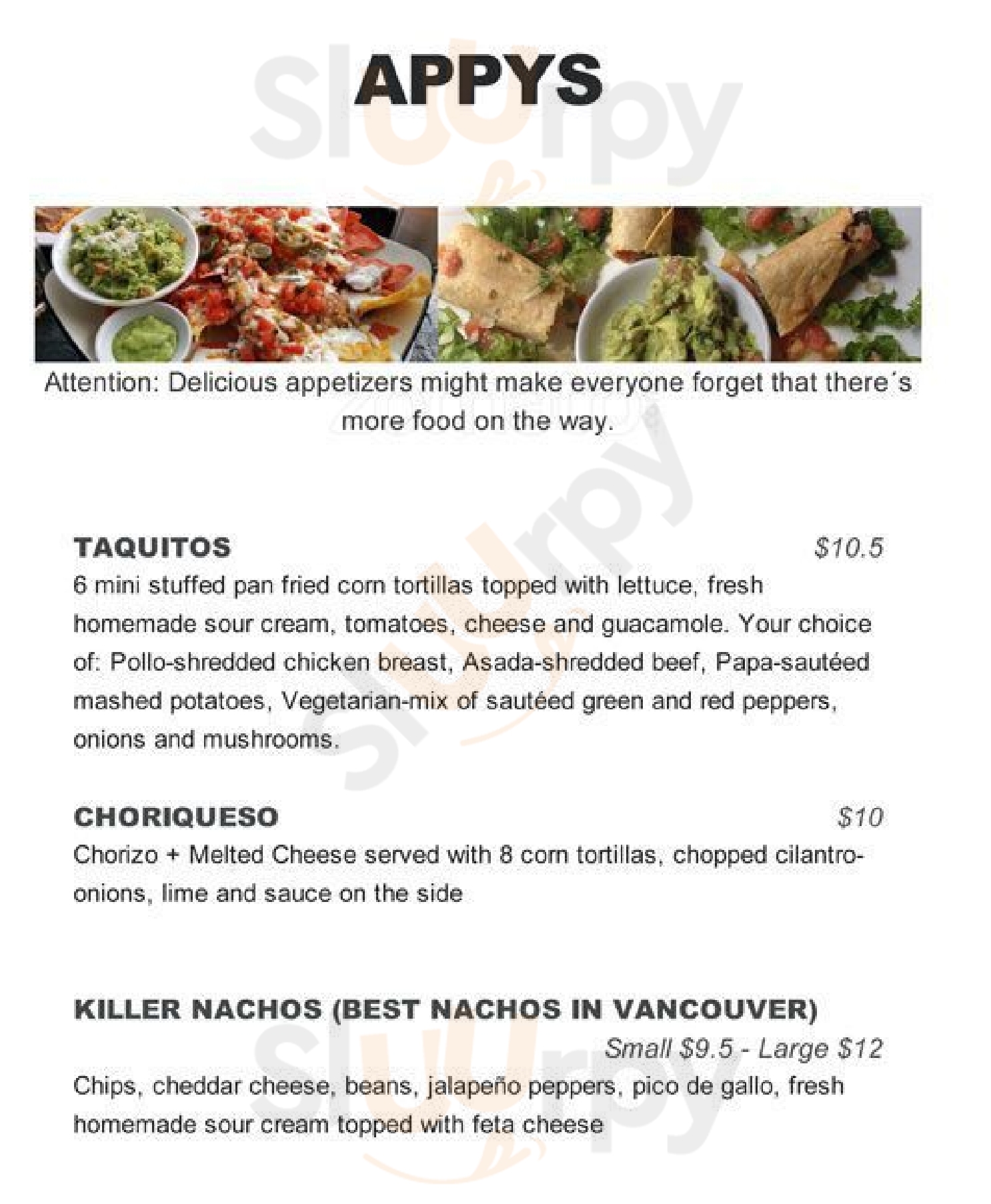 Salsa & Agave Mexican Grill Vancouver Menu - 1