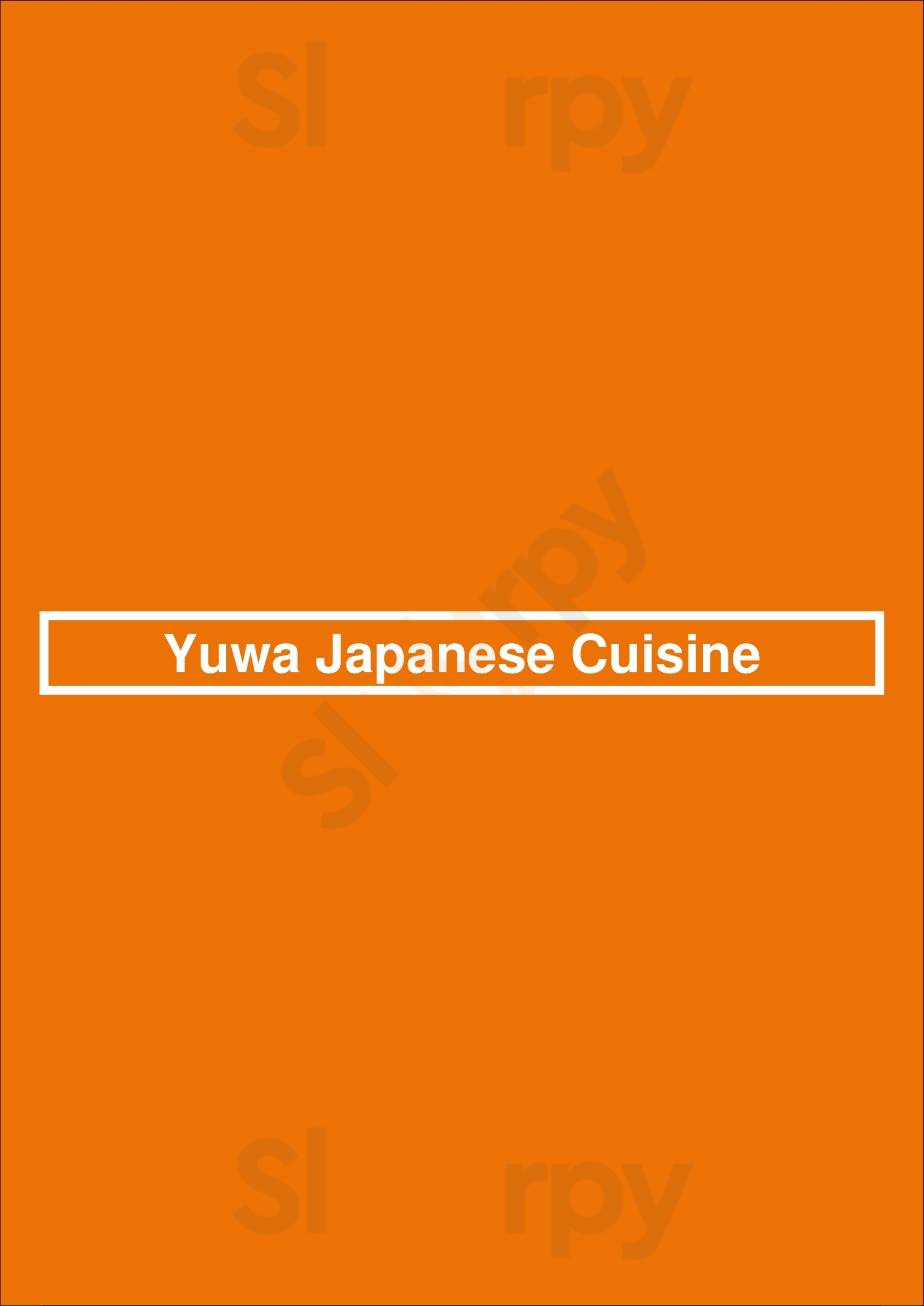 Yuwa Japanese Cuisine Vancouver Menu - 1
