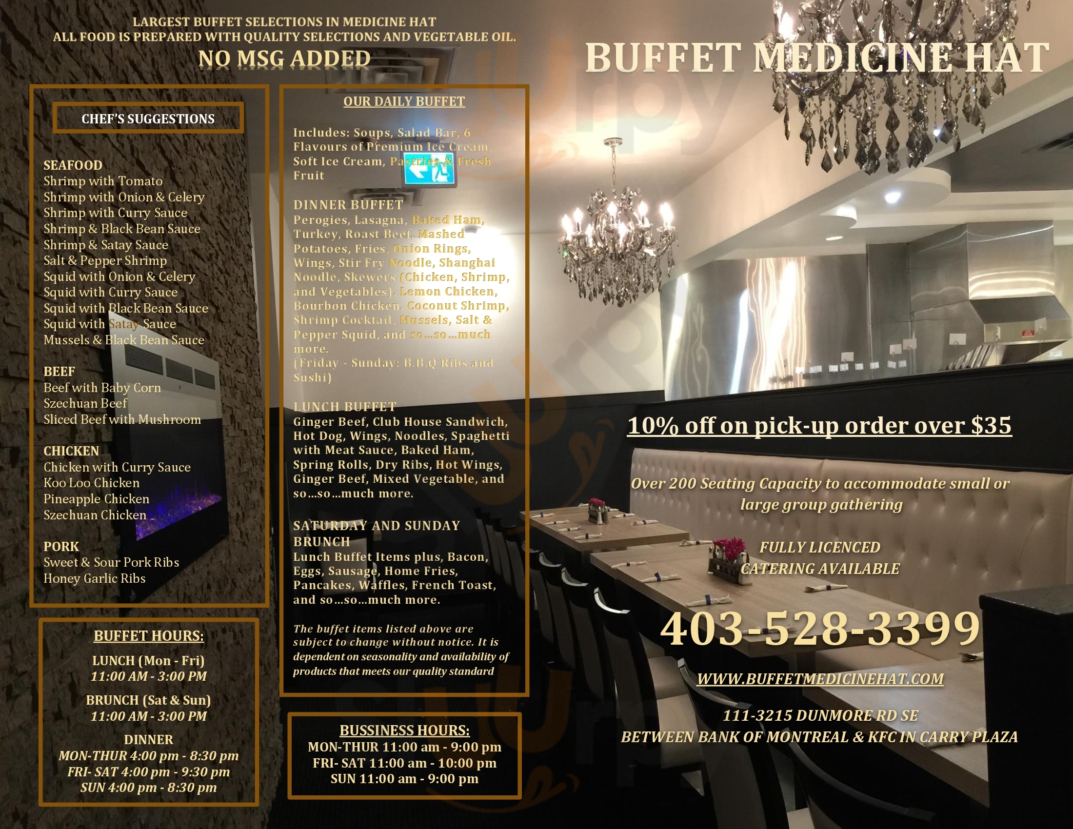 Buffet Medicine Hat Medicine Hat Menu - 1