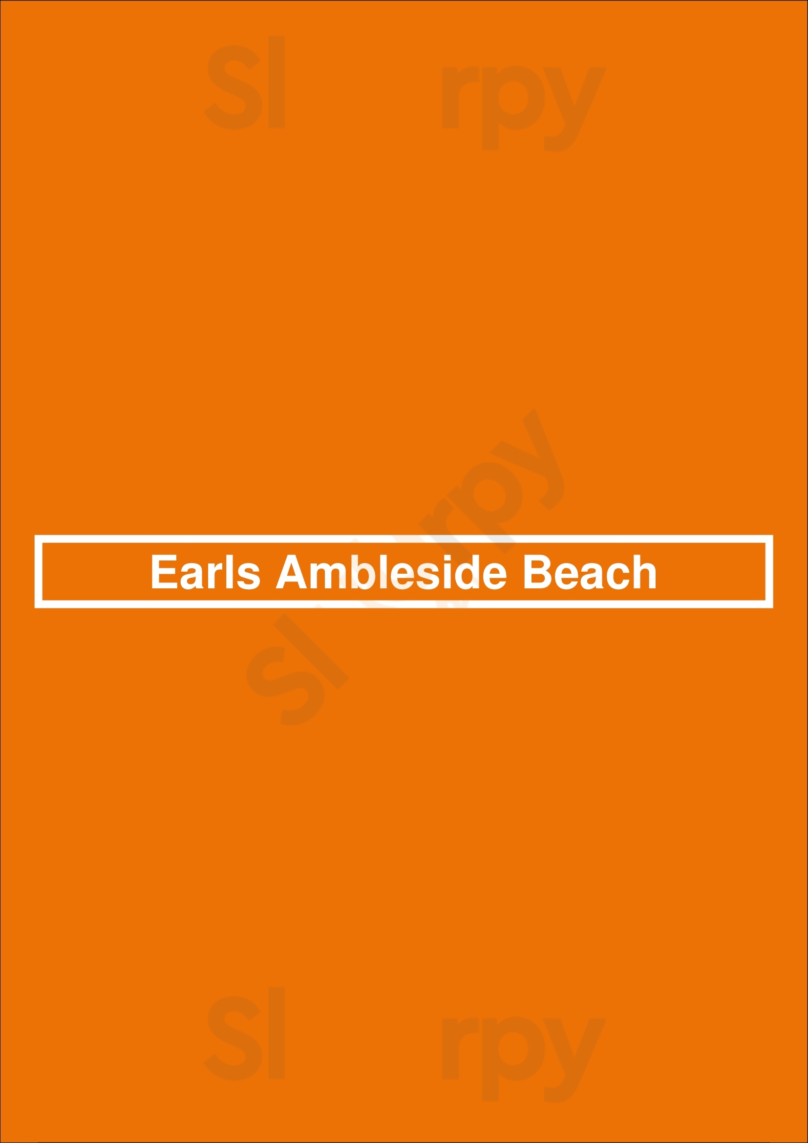 Earls Ambleside Beach West Vancouver Menu - 1