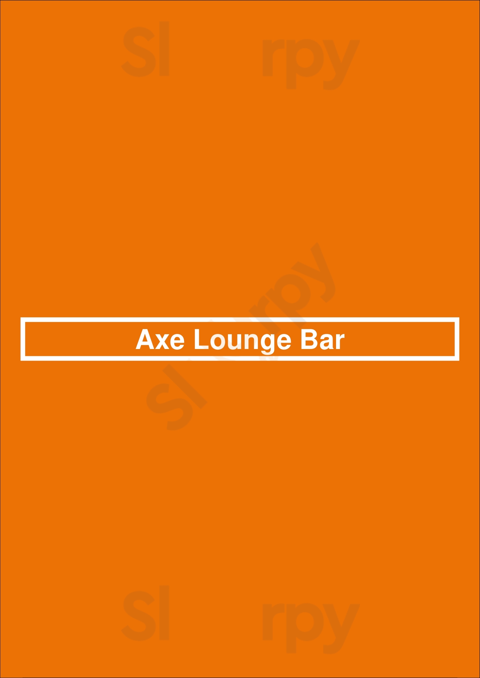 Axe Lounge Bar Mont Tremblant Menu - 1