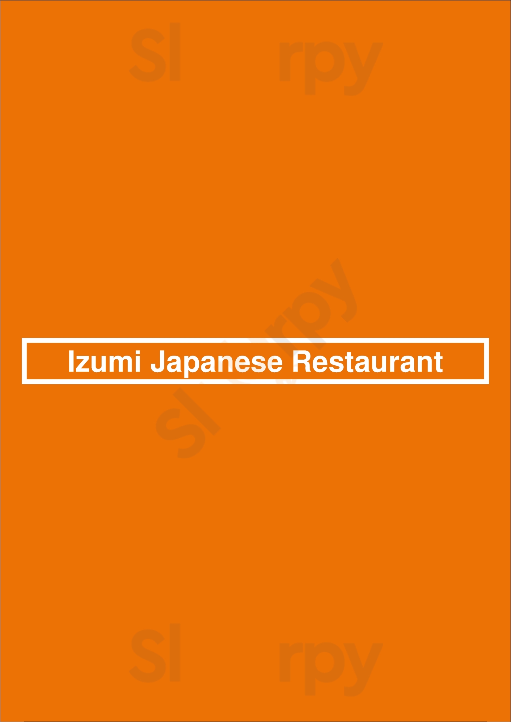 Izumi Japanese Restaurant Aurora Menu - 1