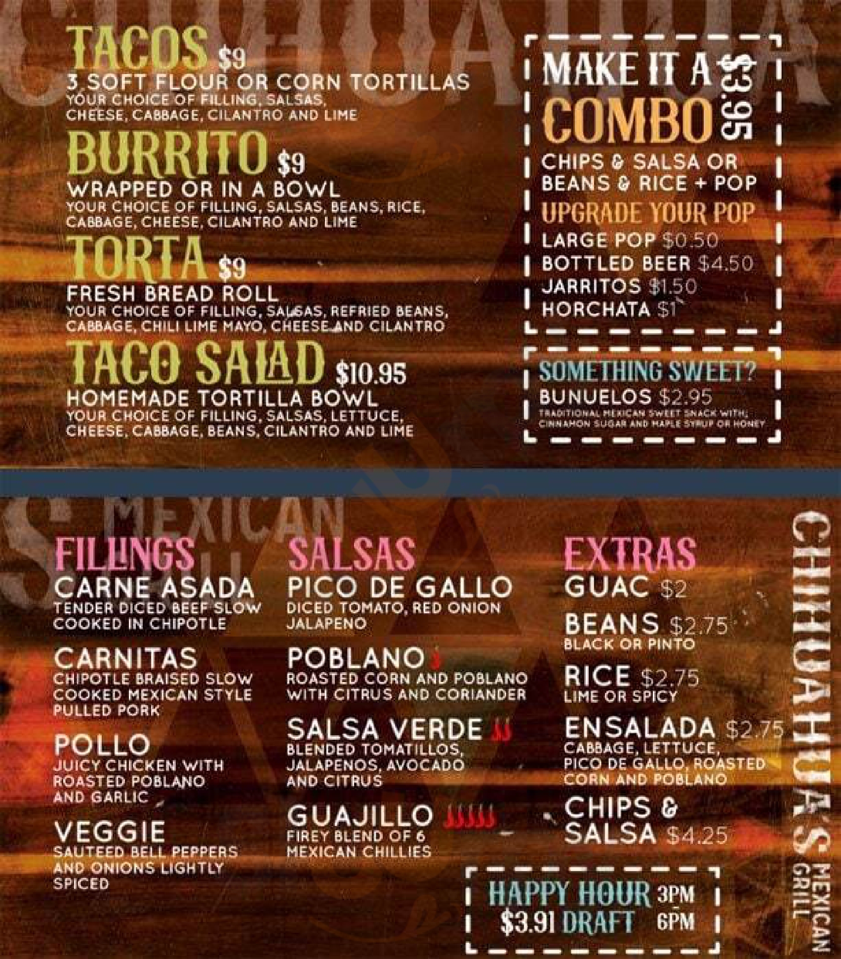 Chihuahua's Mexican Grill Vancouver Menu - 1