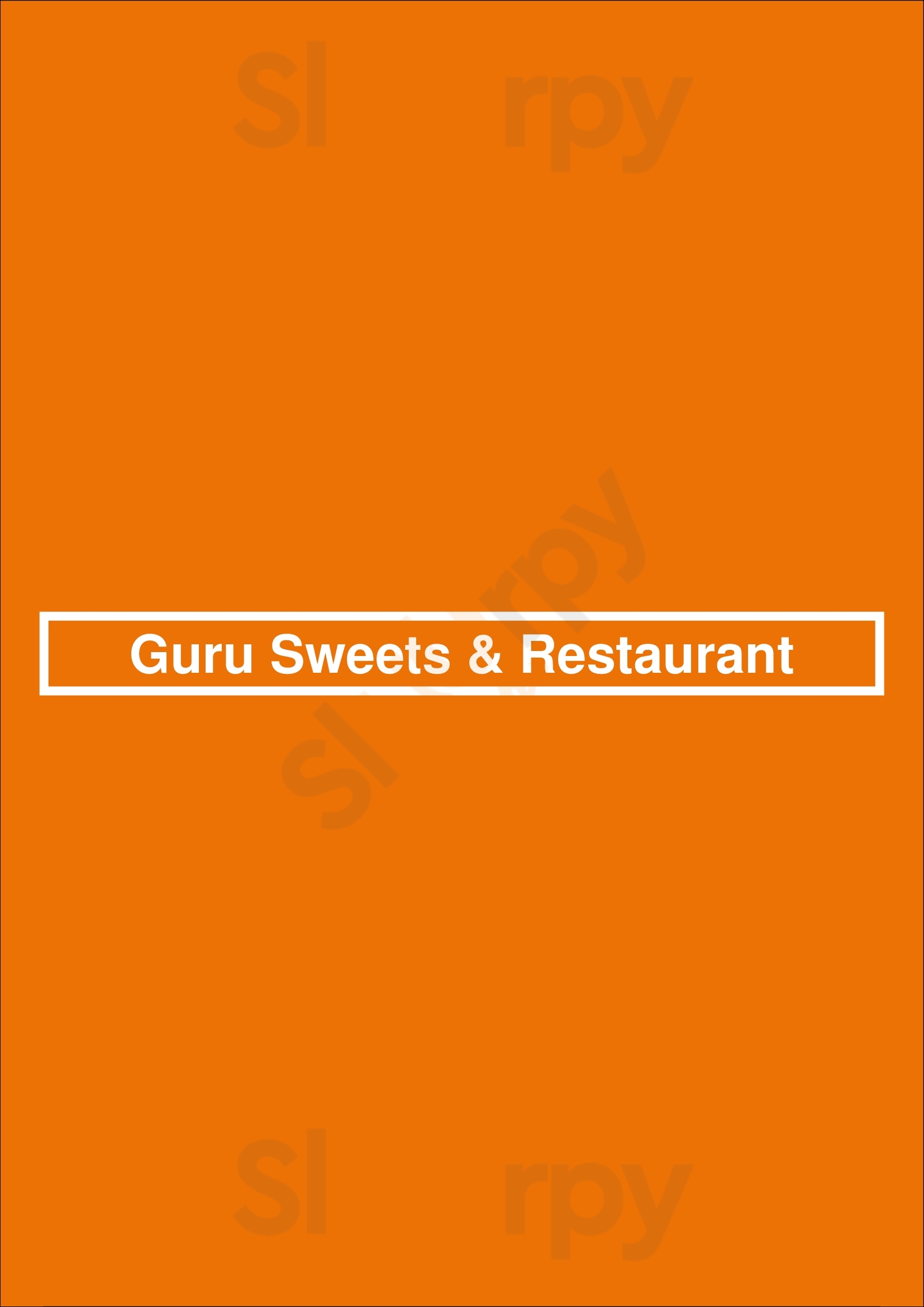 Guru Sweets & Restaurant Brampton Menu - 1