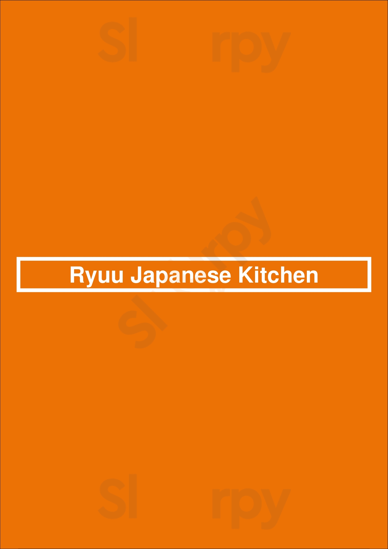 Ryuu Japanese Kitchen Vancouver Menu - 1