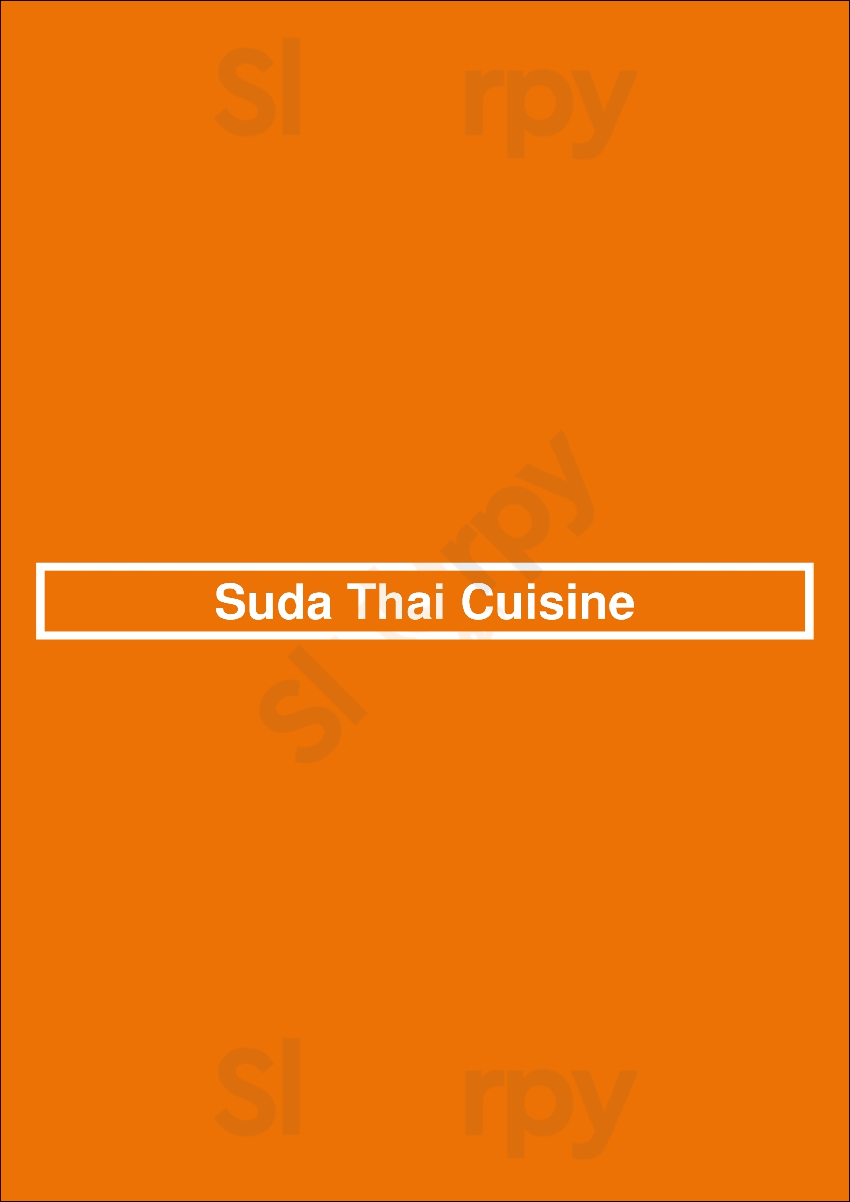 Suda Thai Cuisine Sherwood Park Menu - 1