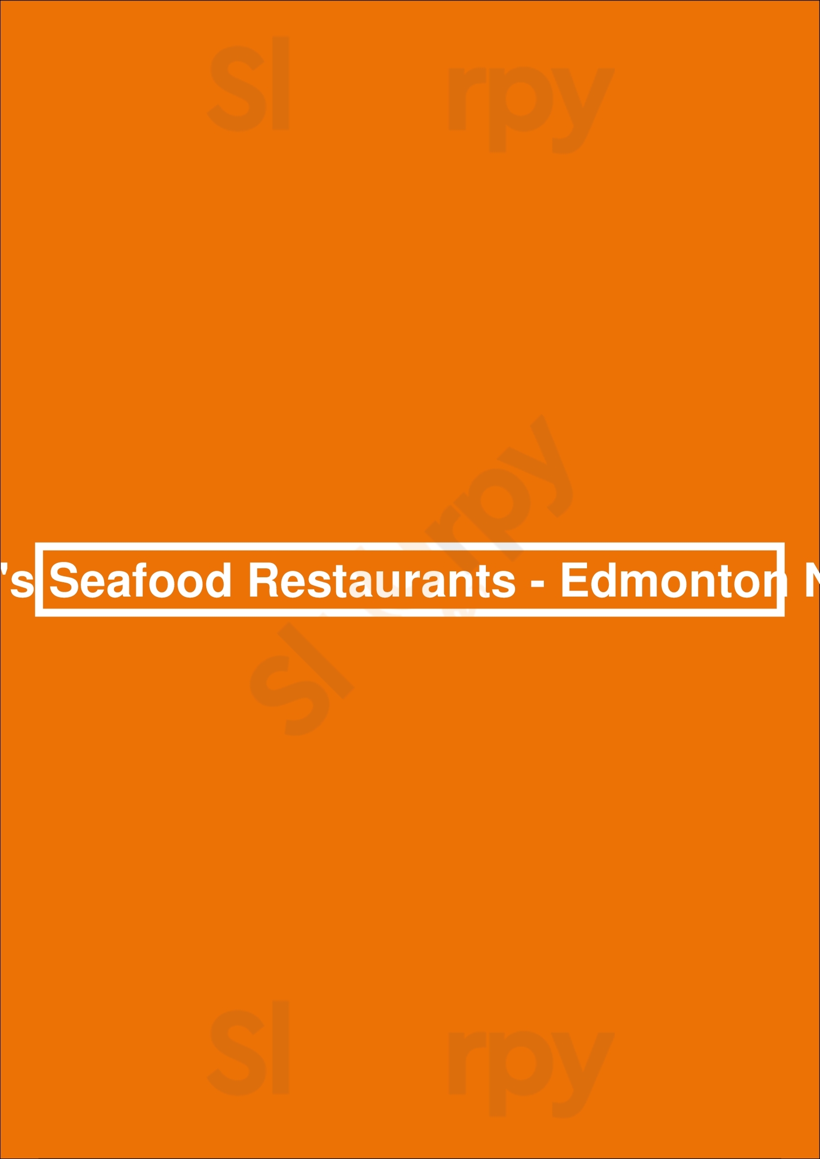 Joey's Seafood Restaurants - Edmonton North Edmonton Menu - 1