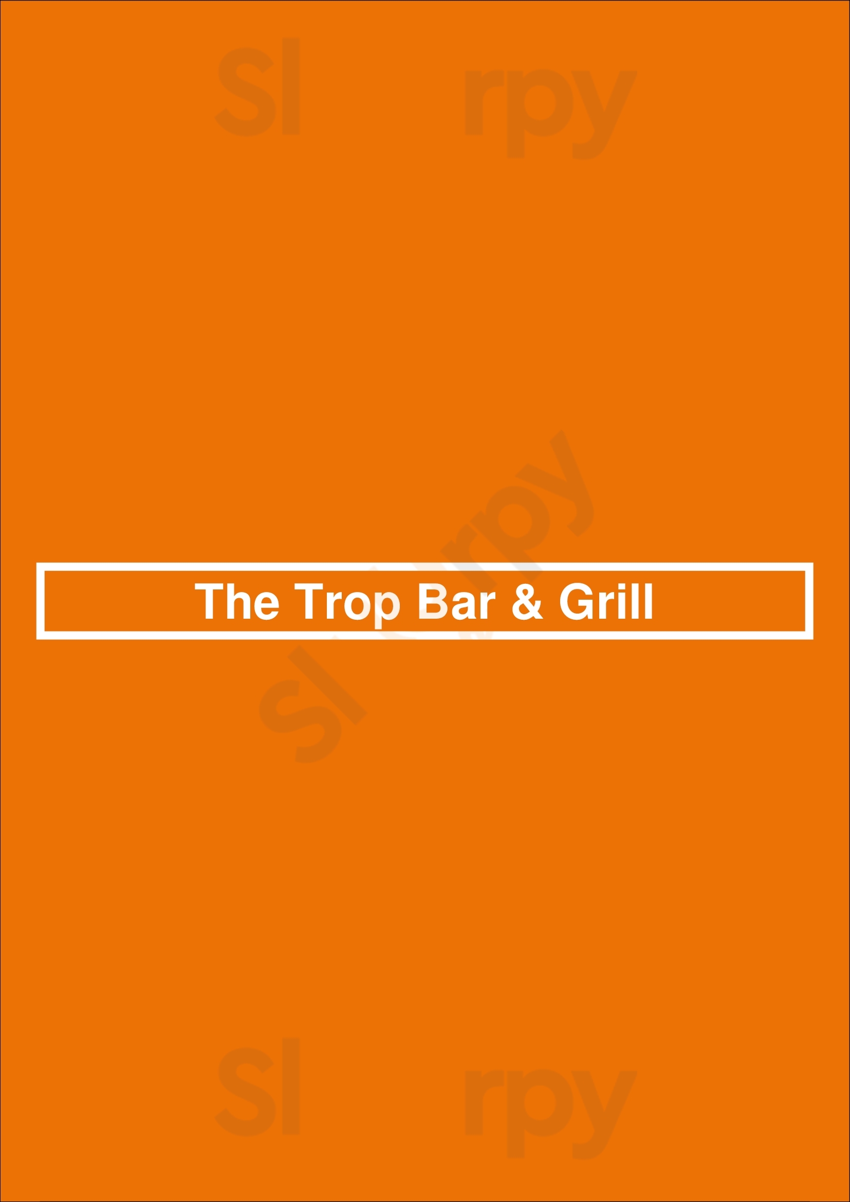 The Trop Bar & Grill Calgary Menu - 1