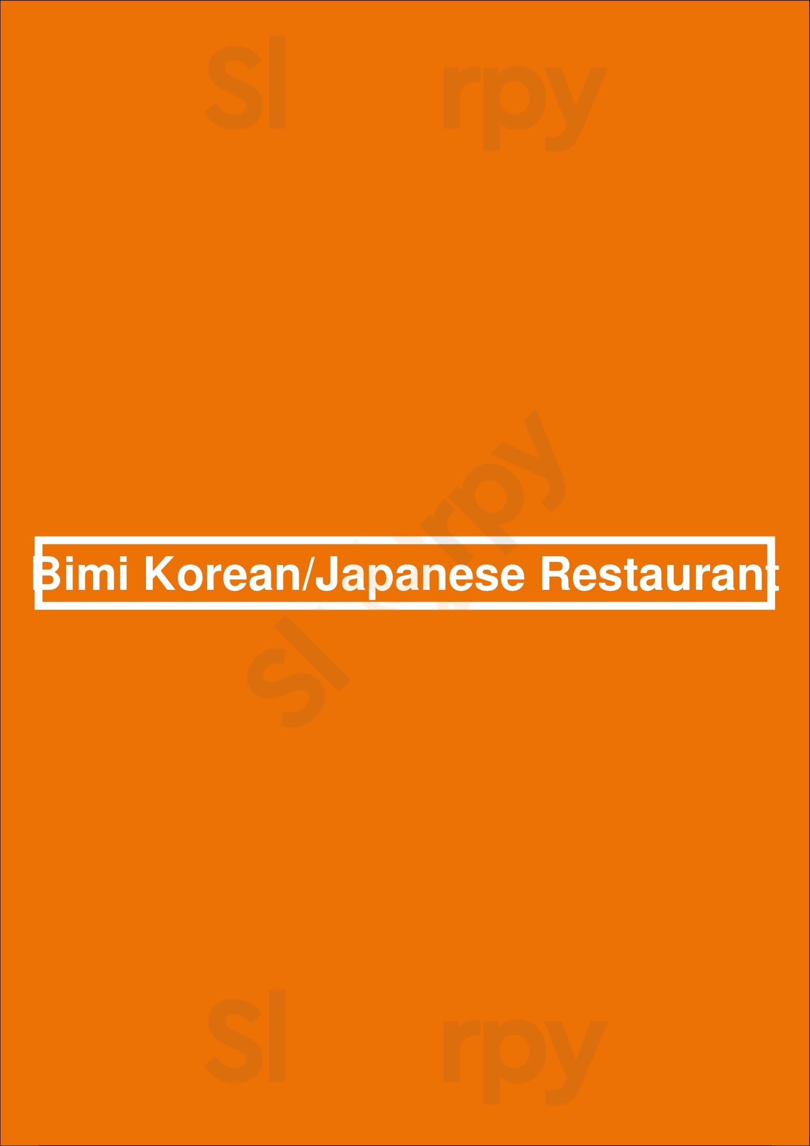 Bimi Korean/japanese Restaurant Winnipeg Menu - 1