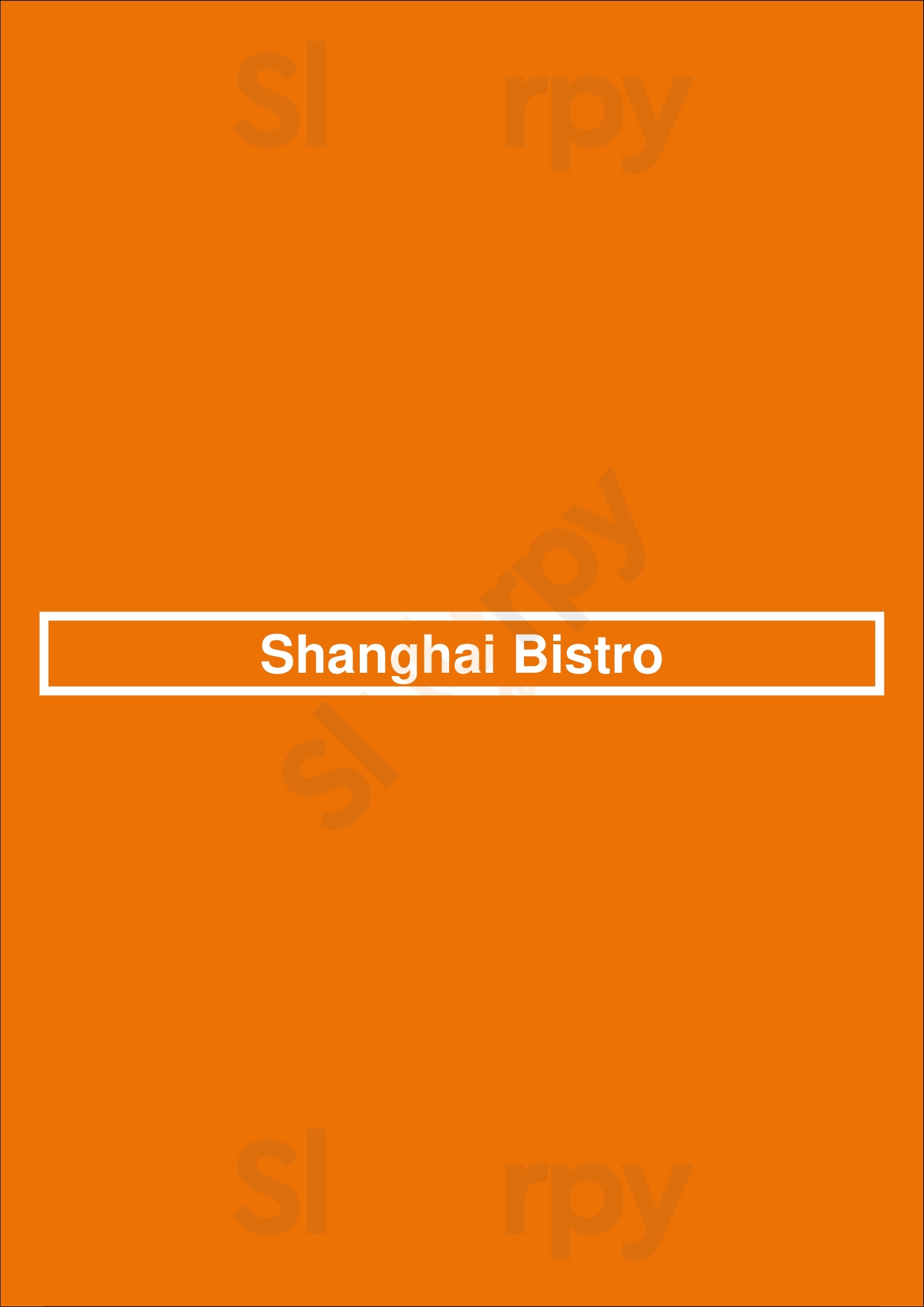 Shanghai Bistro Windsor Menu - 1