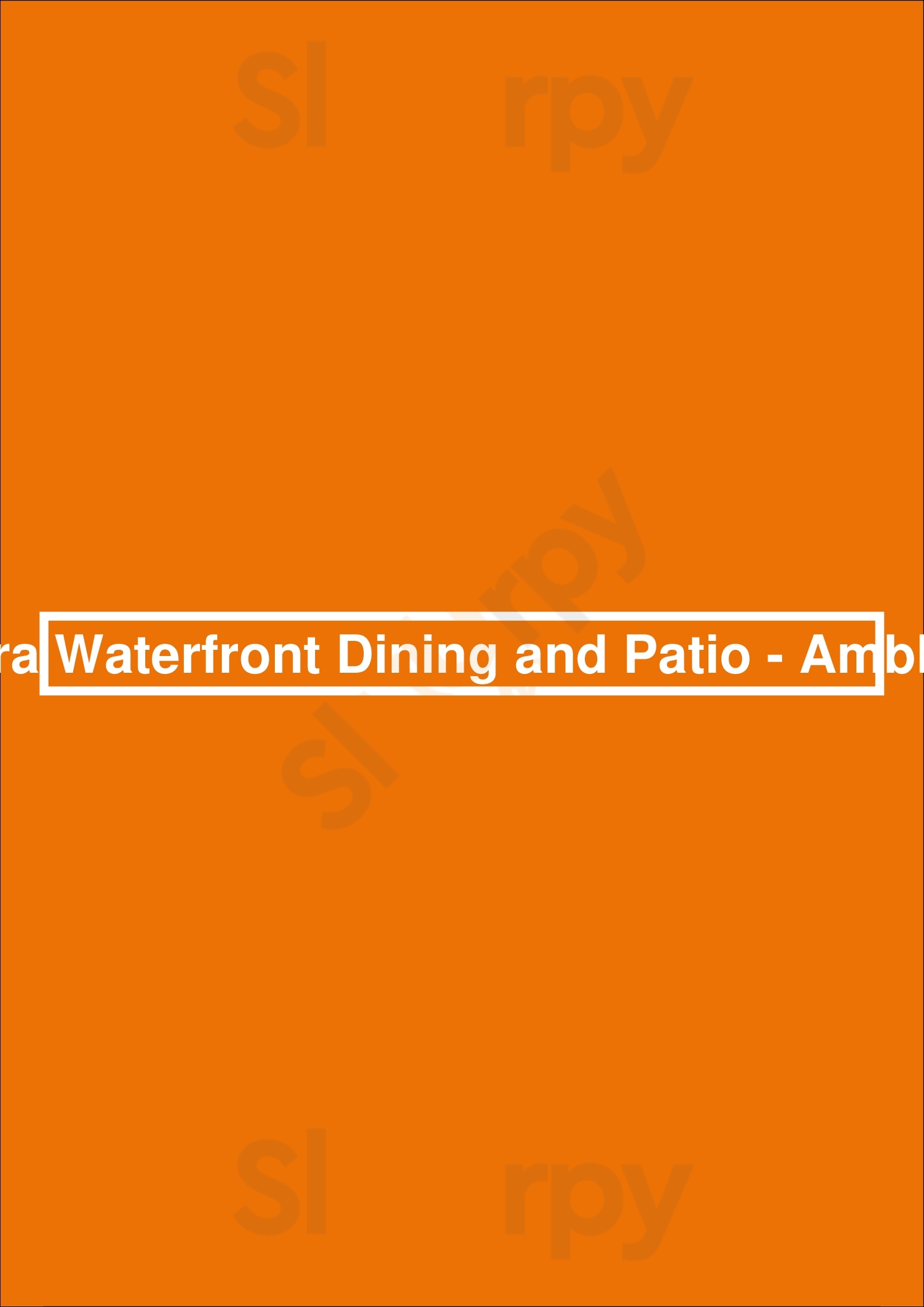 Ancora Waterfront Dining And Patio - Ambleside West Vancouver Menu - 1