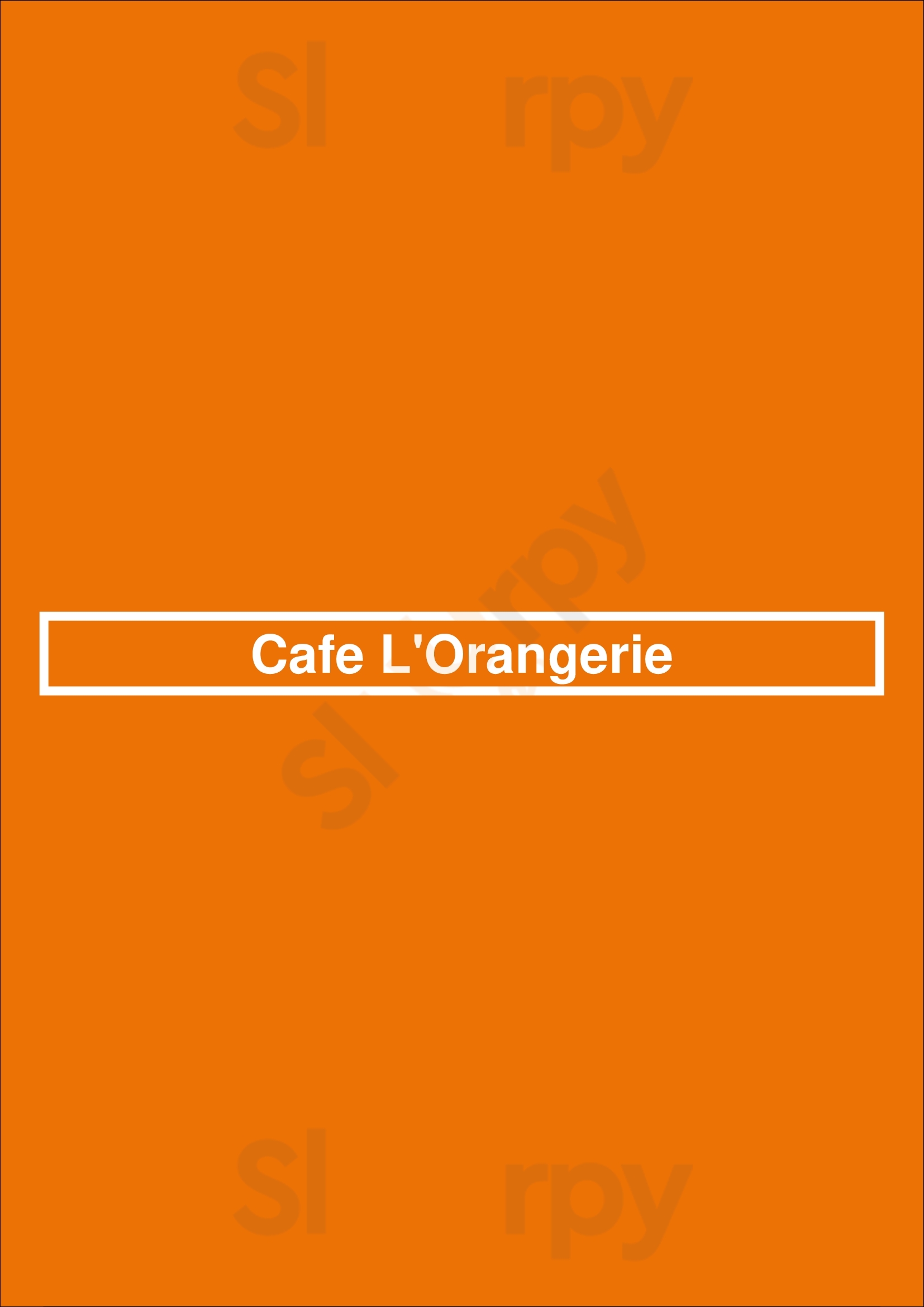 Cafe L'orangerie Vancouver Menu - 1